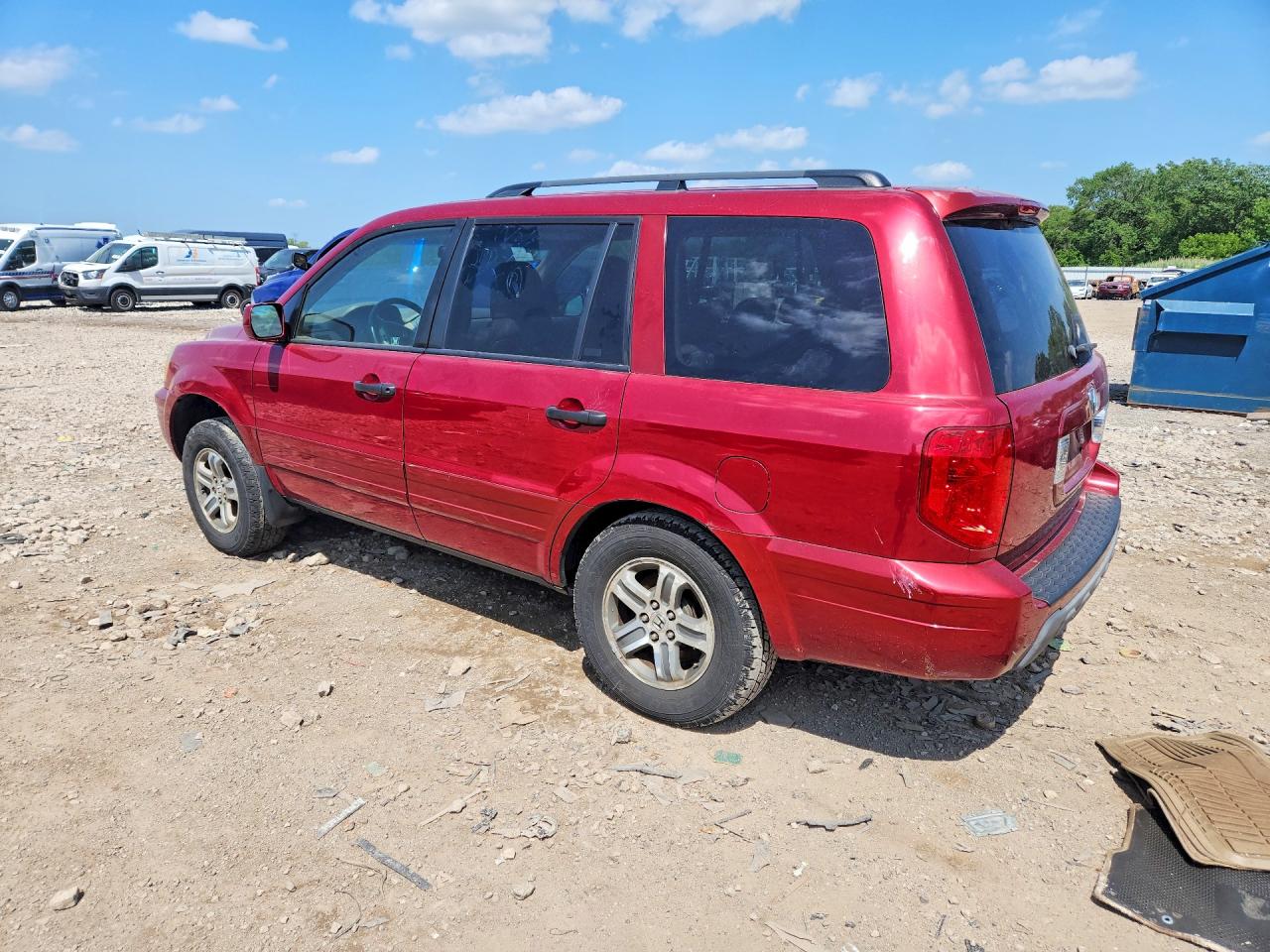 2005 Honda Pilot Exl Red vin: 5FNYF18535B059902