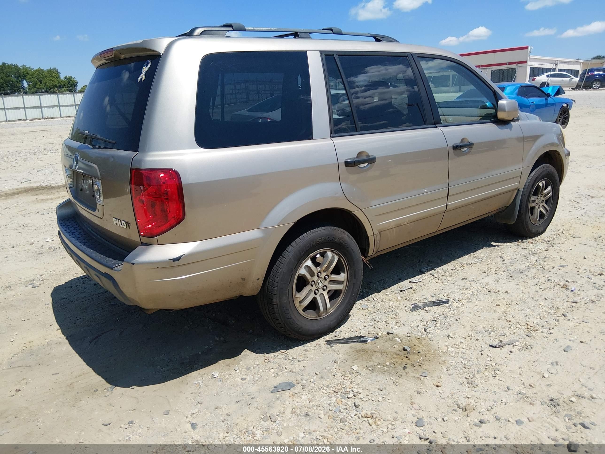 2005 Honda Pilot Ex-l Gold vin: 5FNYF18535B067854