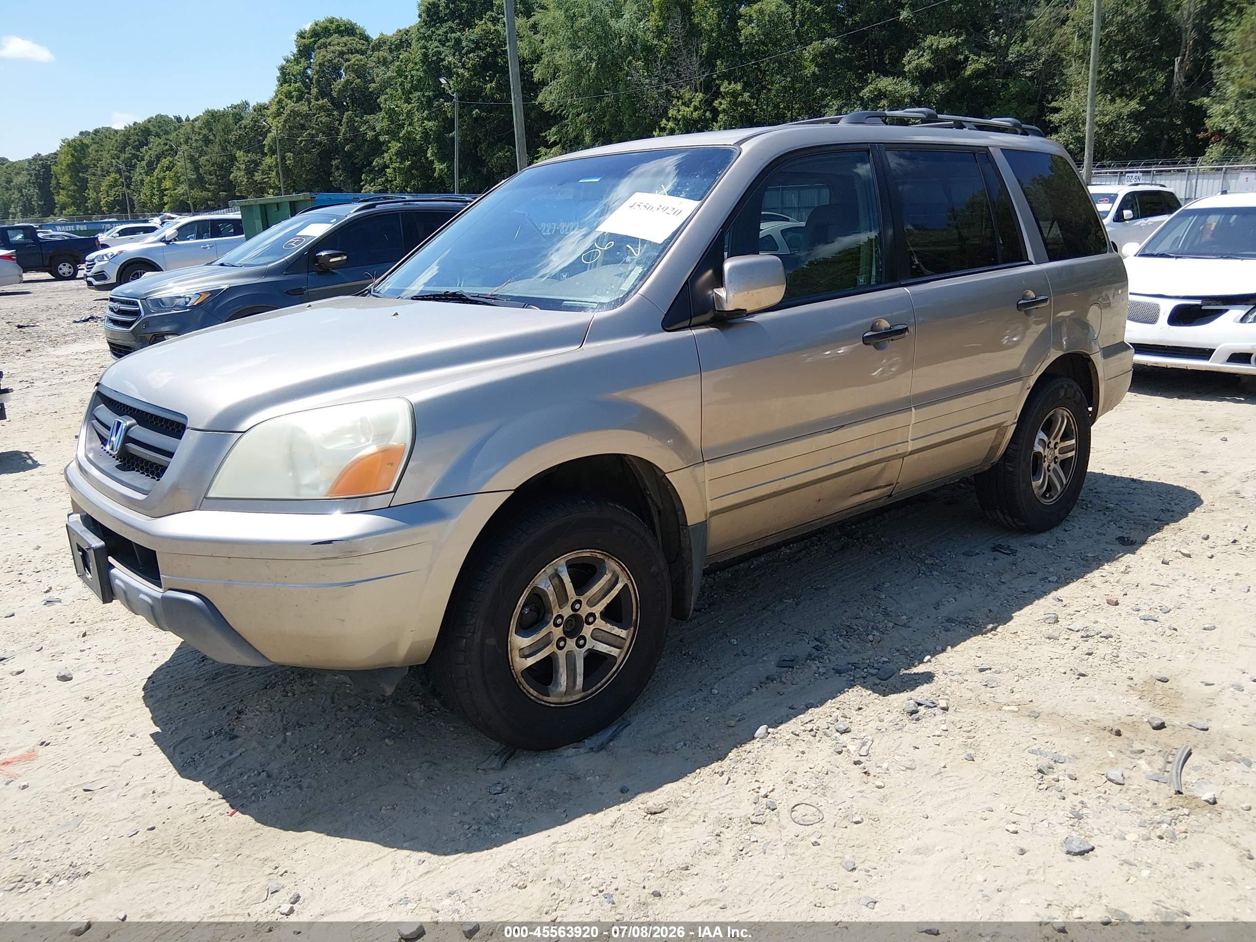 2005 Honda Pilot Ex-l Gold vin: 5FNYF18535B067854