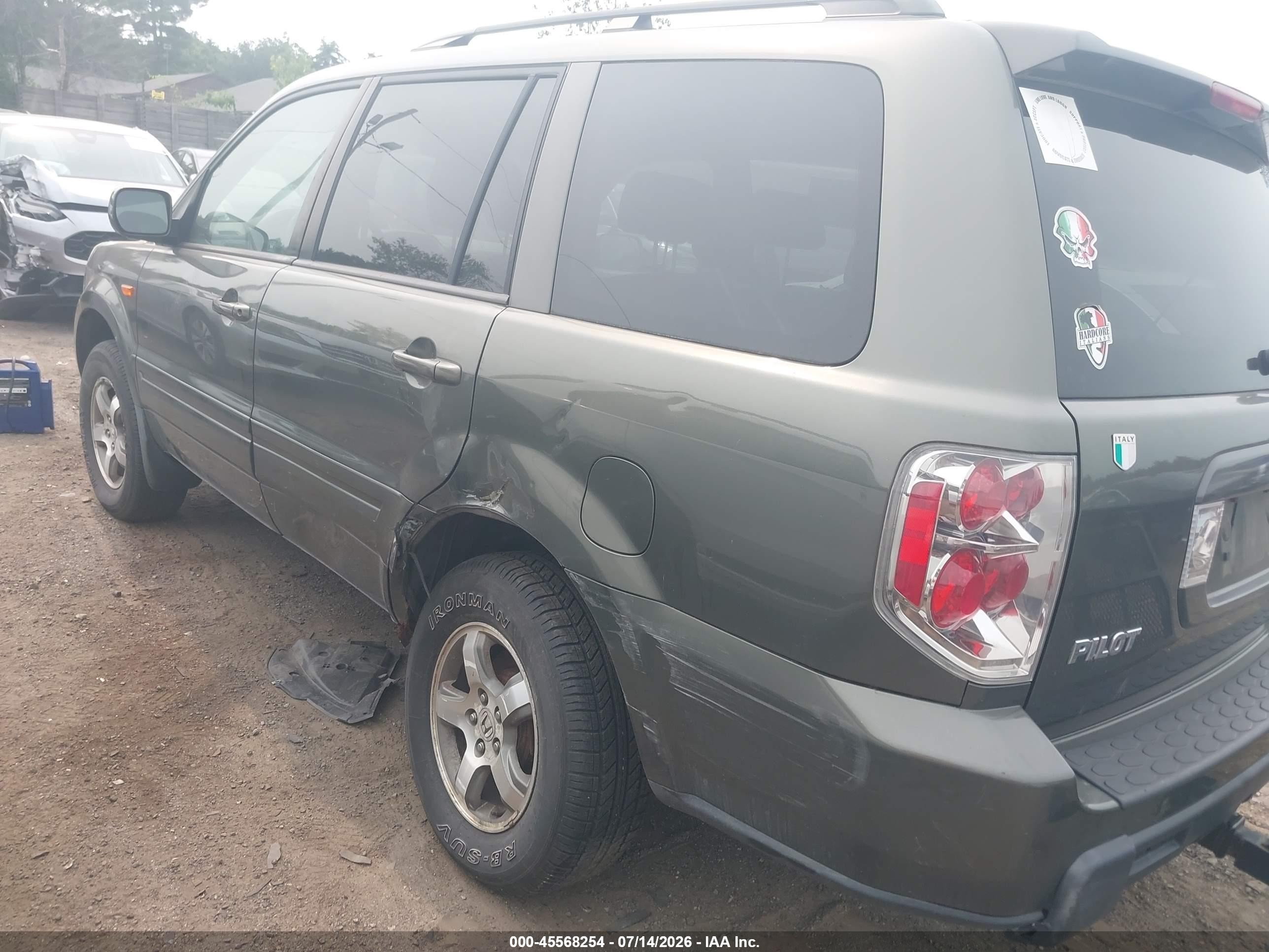 2006 Honda Pilot Ex-l Green vin: 5FNYF18536B017019