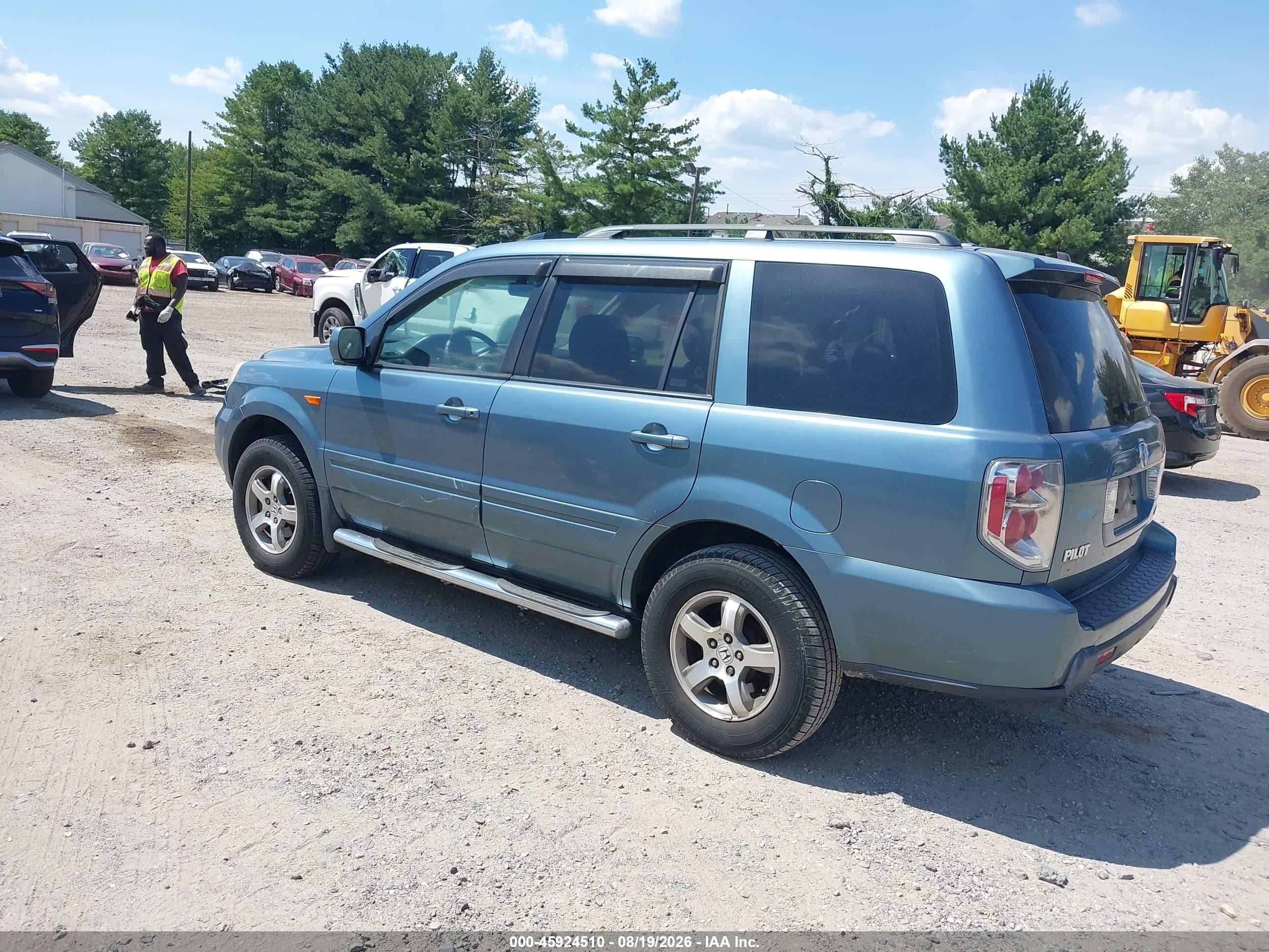 2006 Honda Pilot Ex-l Blue vin: 5FNYF18536B021202