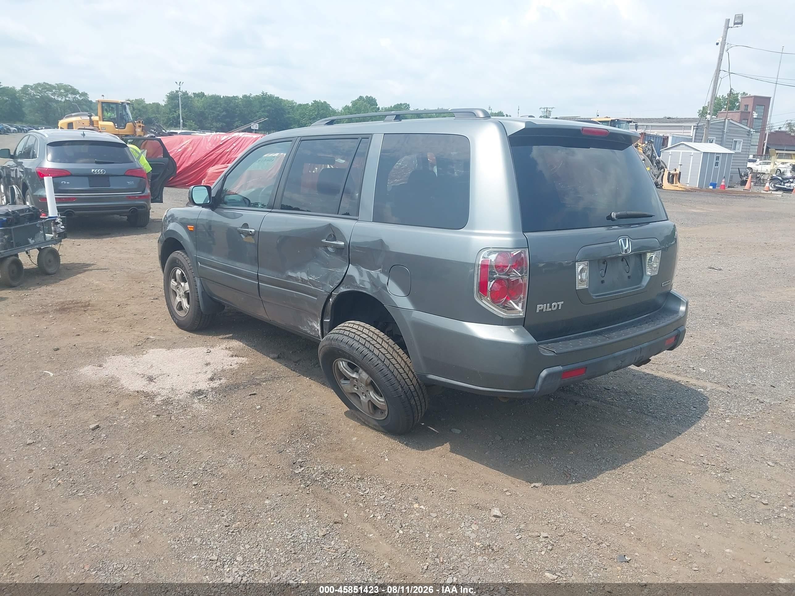 2007 Honda Pilot Ex-l Gray vin: 5FNYF18537B028572