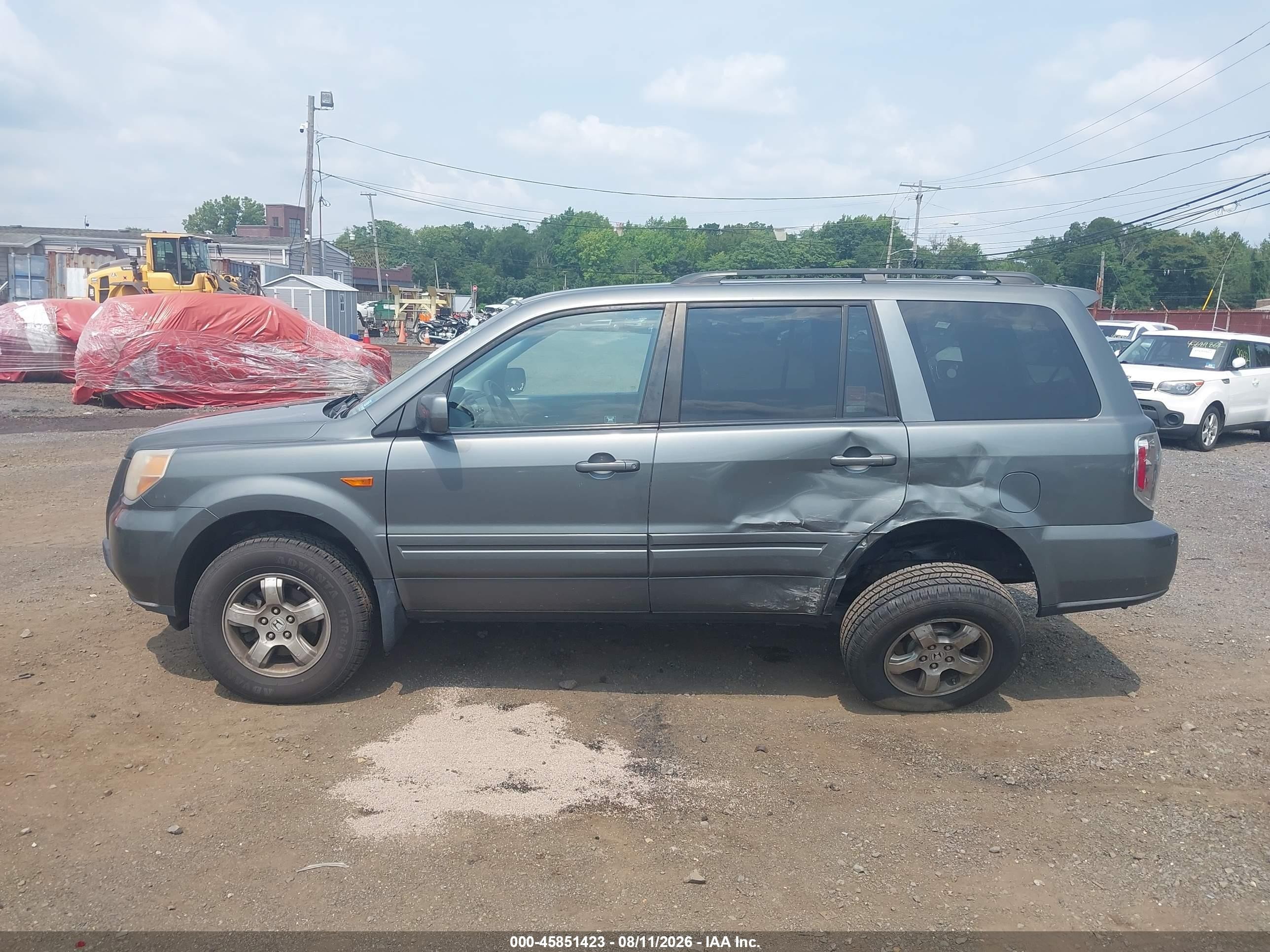 2007 Honda Pilot Ex-l Gray vin: 5FNYF18537B028572