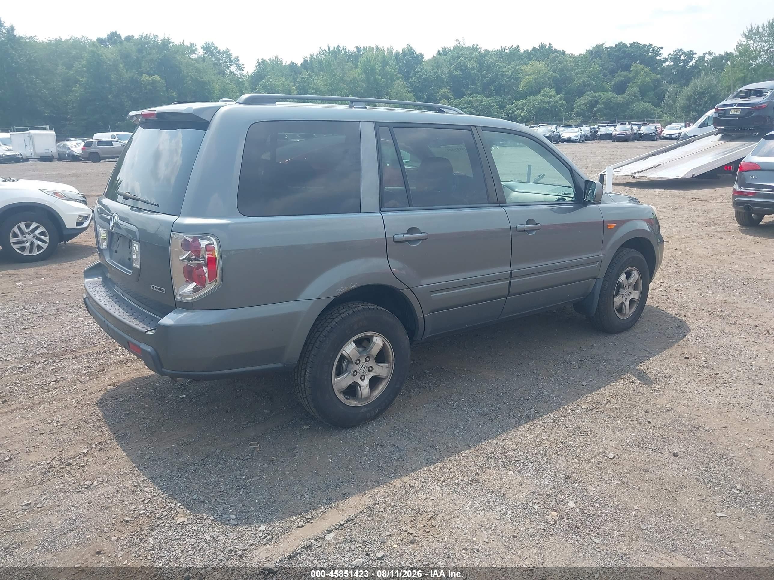 2007 Honda Pilot Ex-l Gray vin: 5FNYF18537B028572