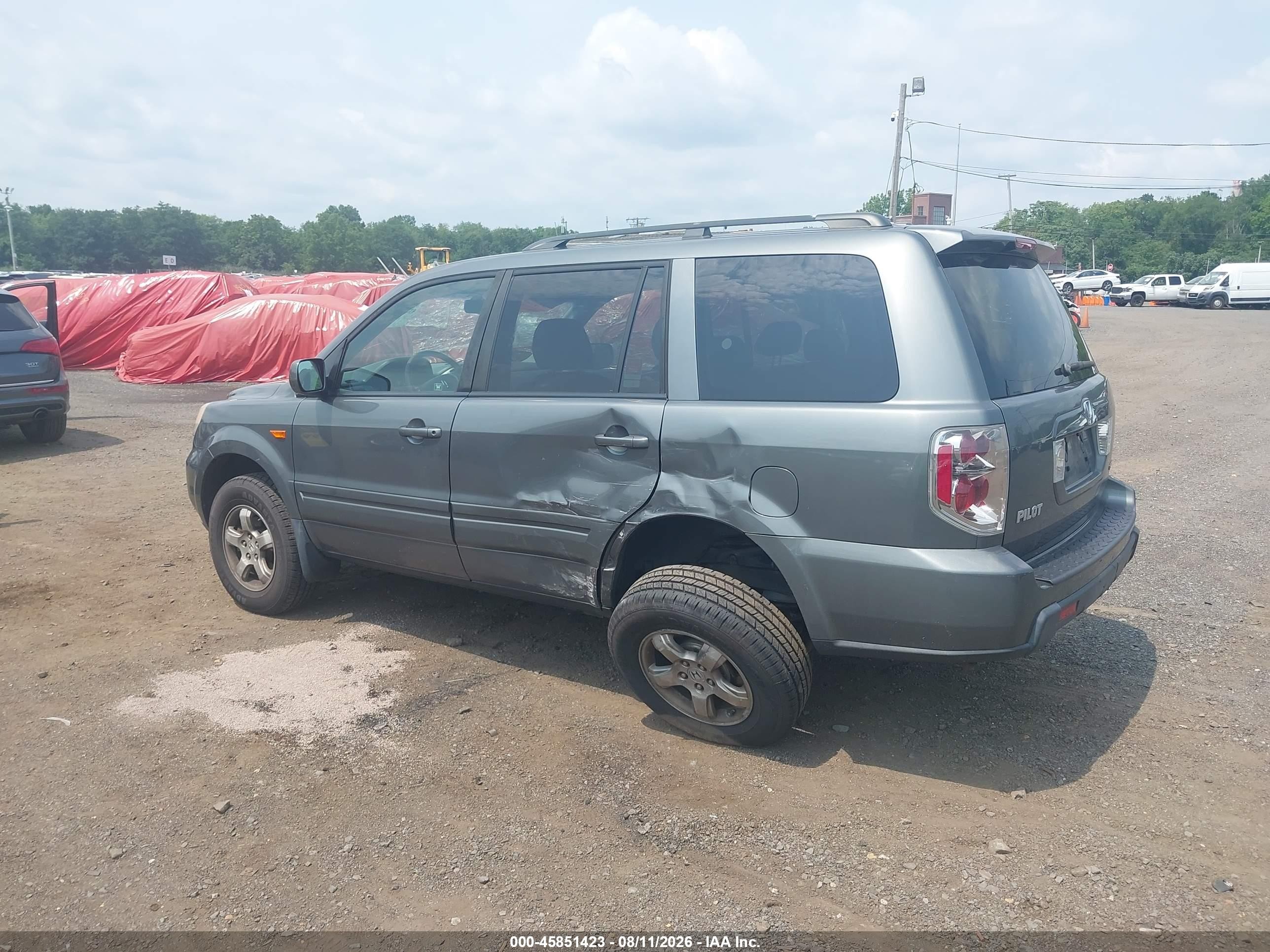 2007 Honda Pilot Ex-l Gray vin: 5FNYF18537B028572