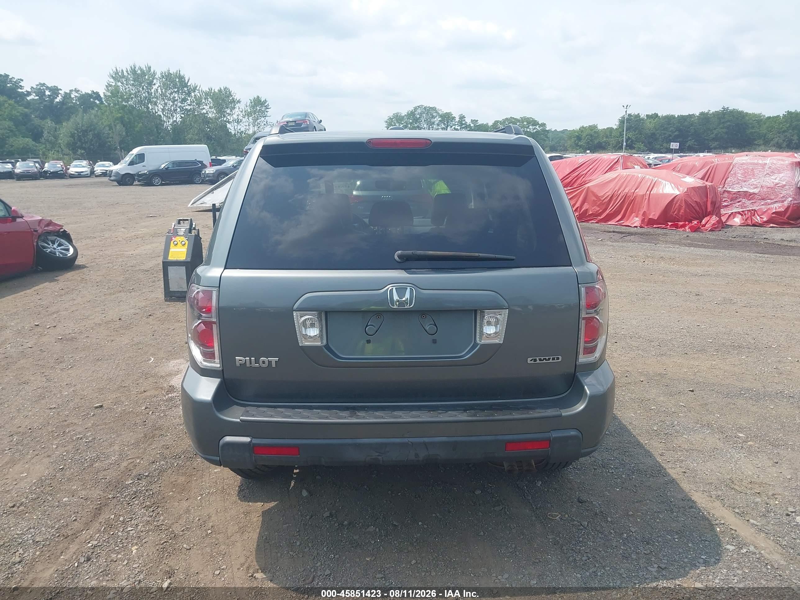2007 Honda Pilot Ex-l Gray vin: 5FNYF18537B028572