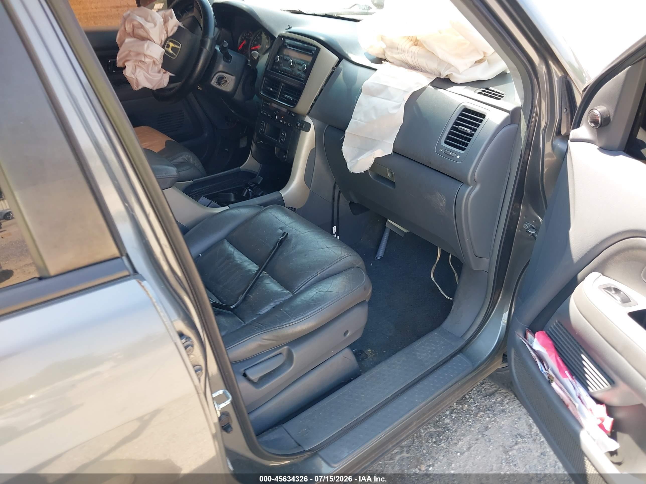 2008 Honda Pilot Ex-l Gray vin: 5FNYF18538B052761
