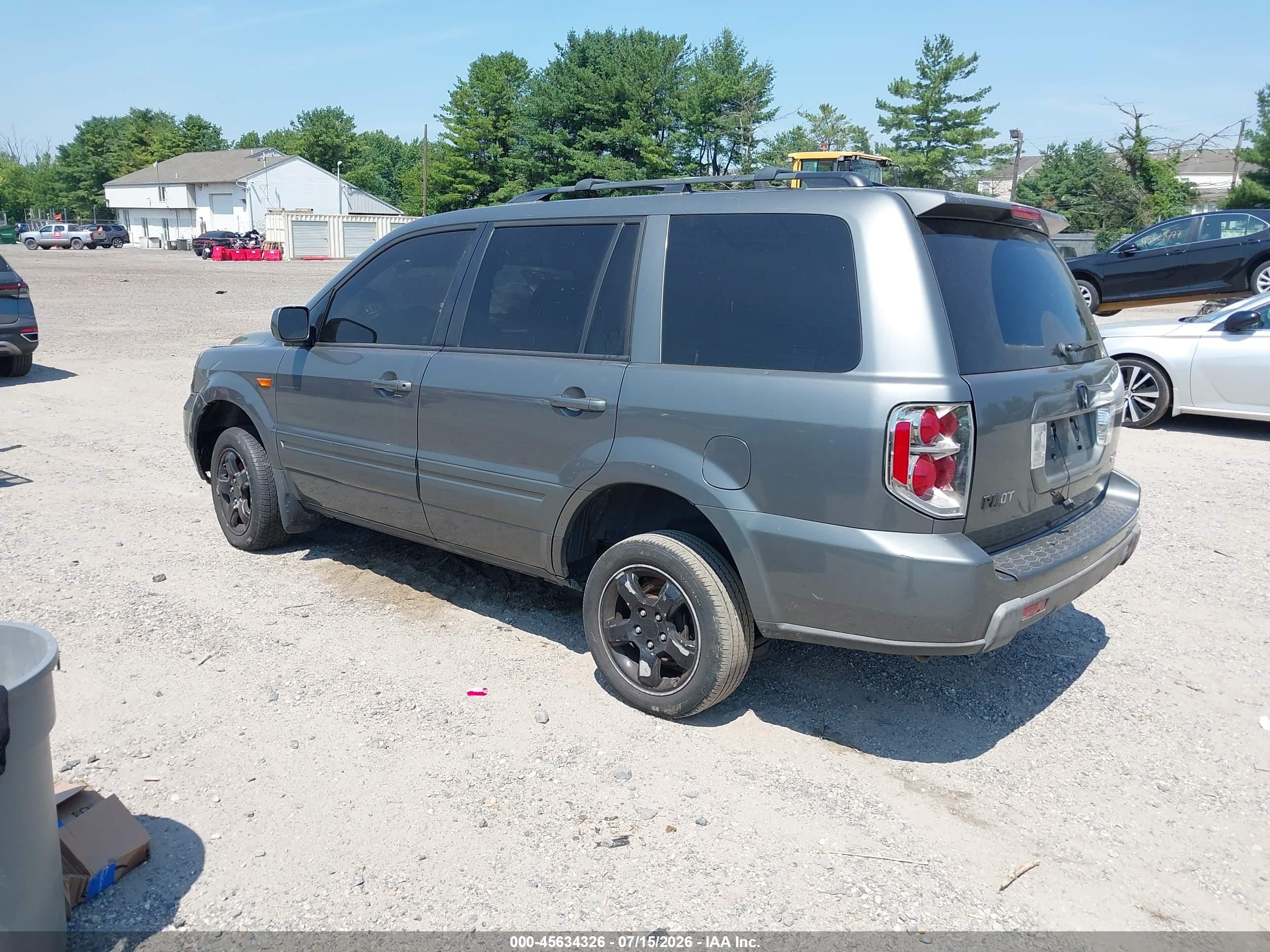 2008 Honda Pilot Ex-l Gray vin: 5FNYF18538B052761