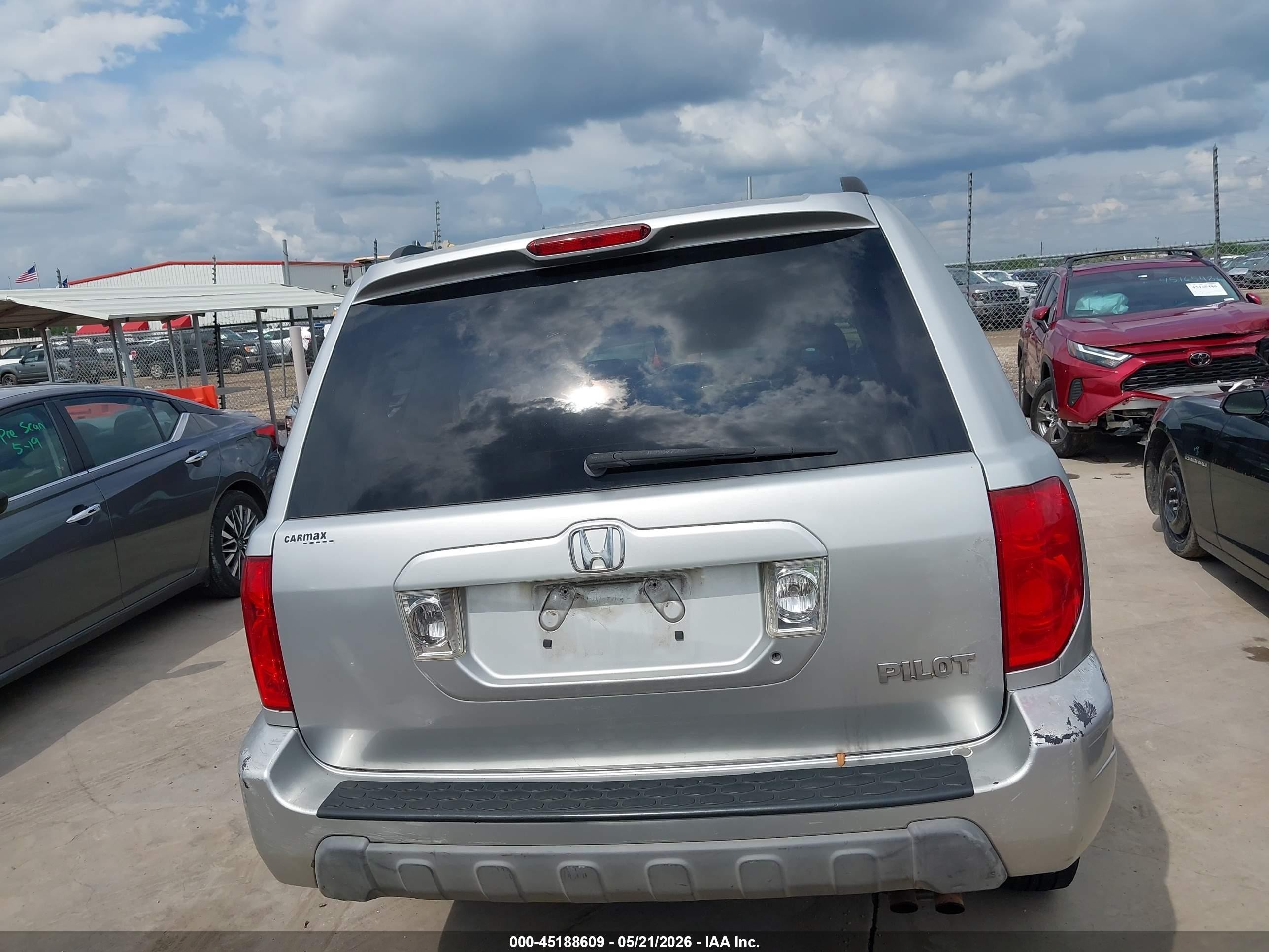 2005 Honda Pilot Ex-l Silver vin: 5FNYF18545B045751