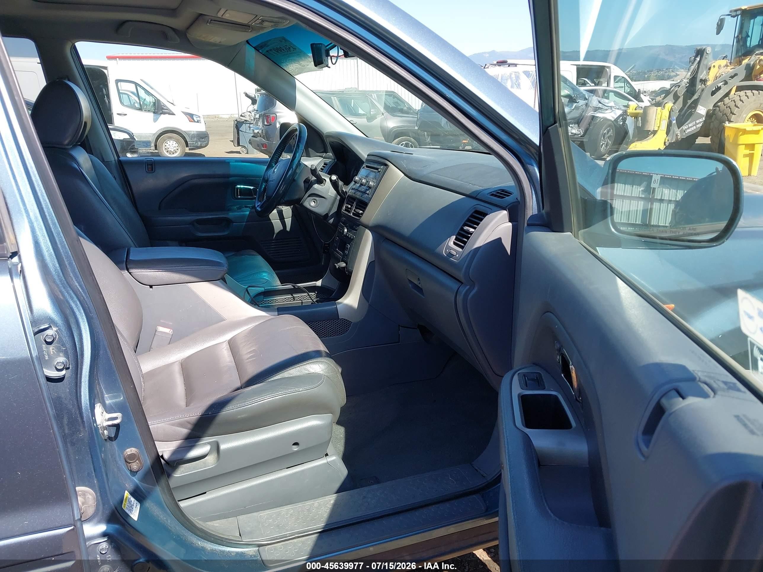 2007 Honda Pilot Ex-l Blue vin: 5FNYF18547B023557
