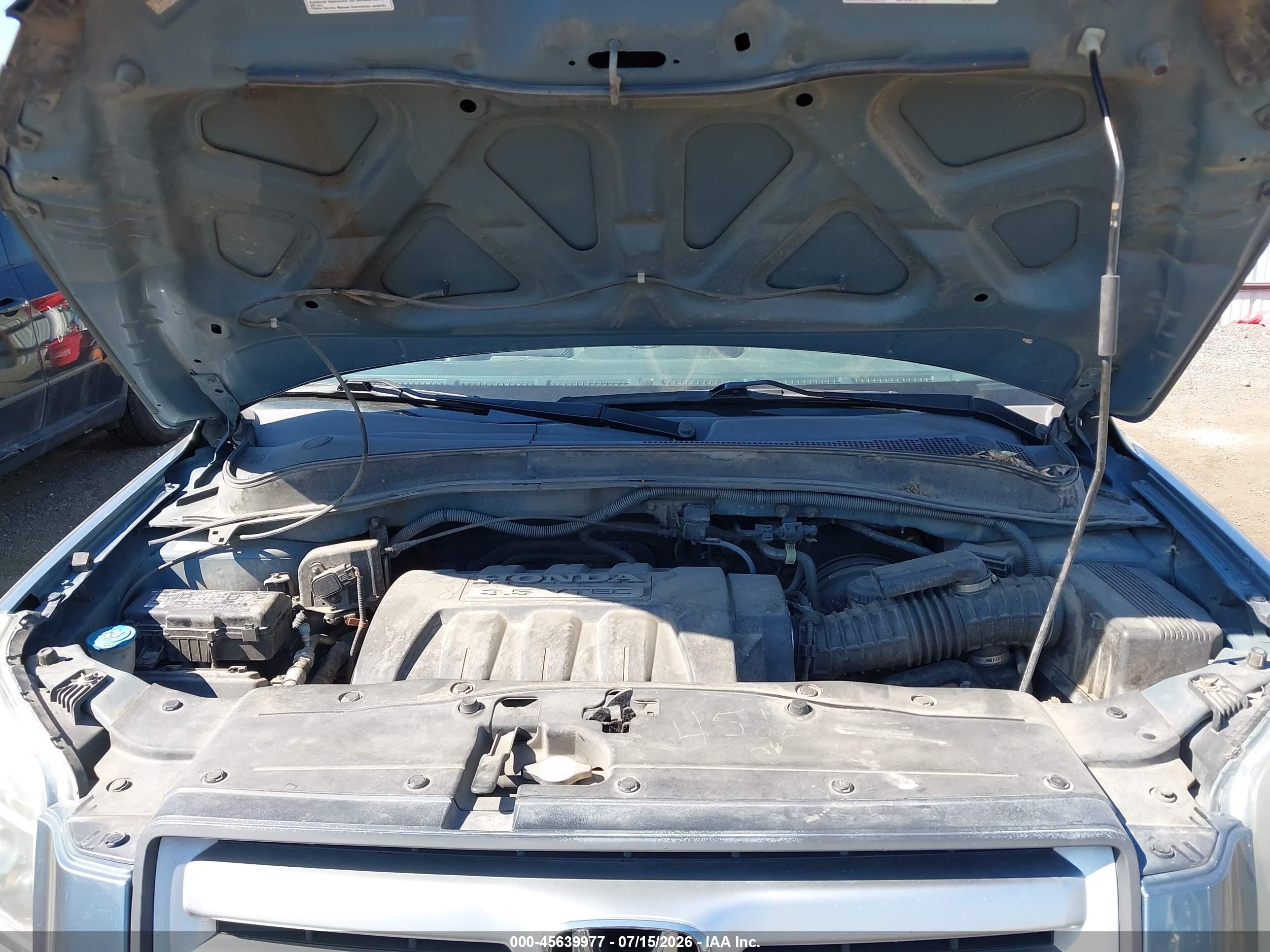 2007 Honda Pilot Ex-l Blue vin: 5FNYF18547B023557