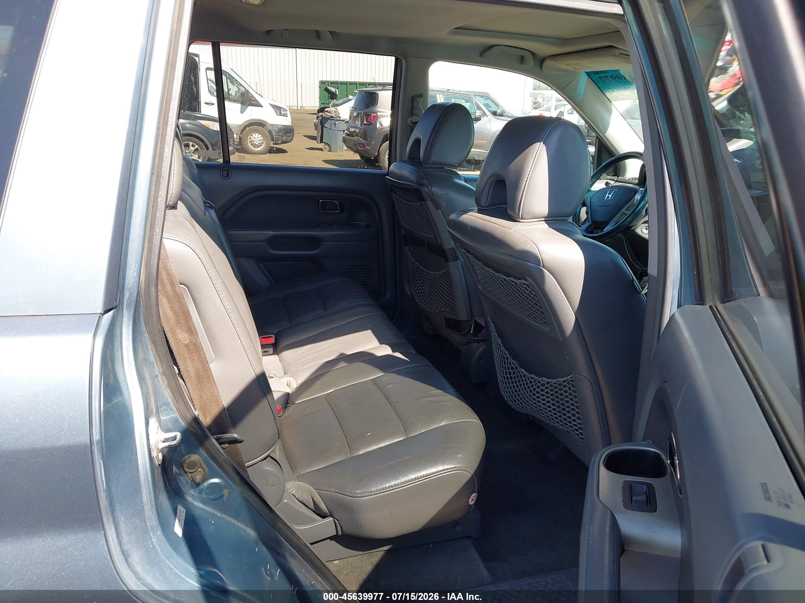 2007 Honda Pilot Ex-l Blue vin: 5FNYF18547B023557