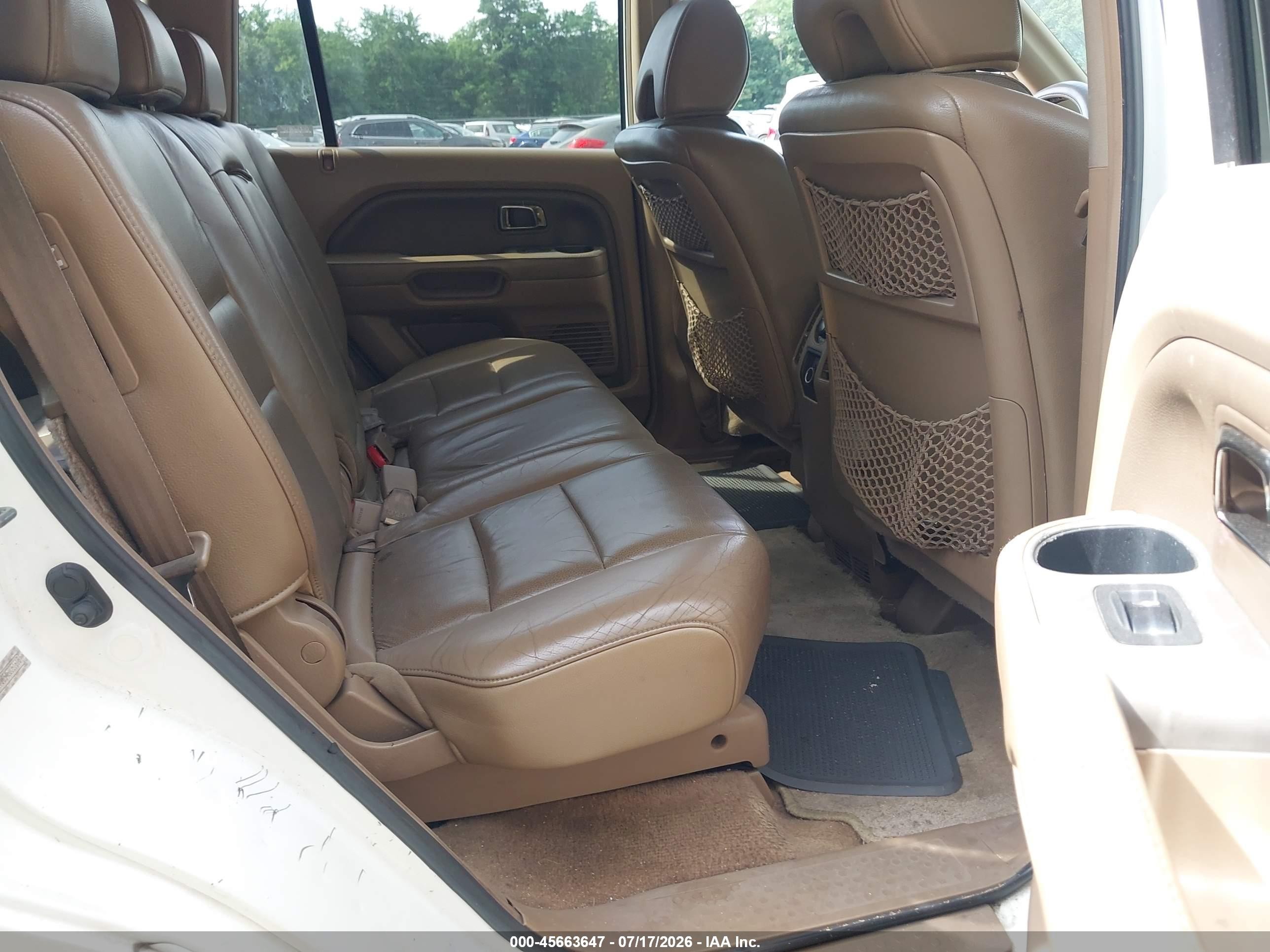 2008 Honda Pilot Ex-l White vin: 5FNYF18548B051618