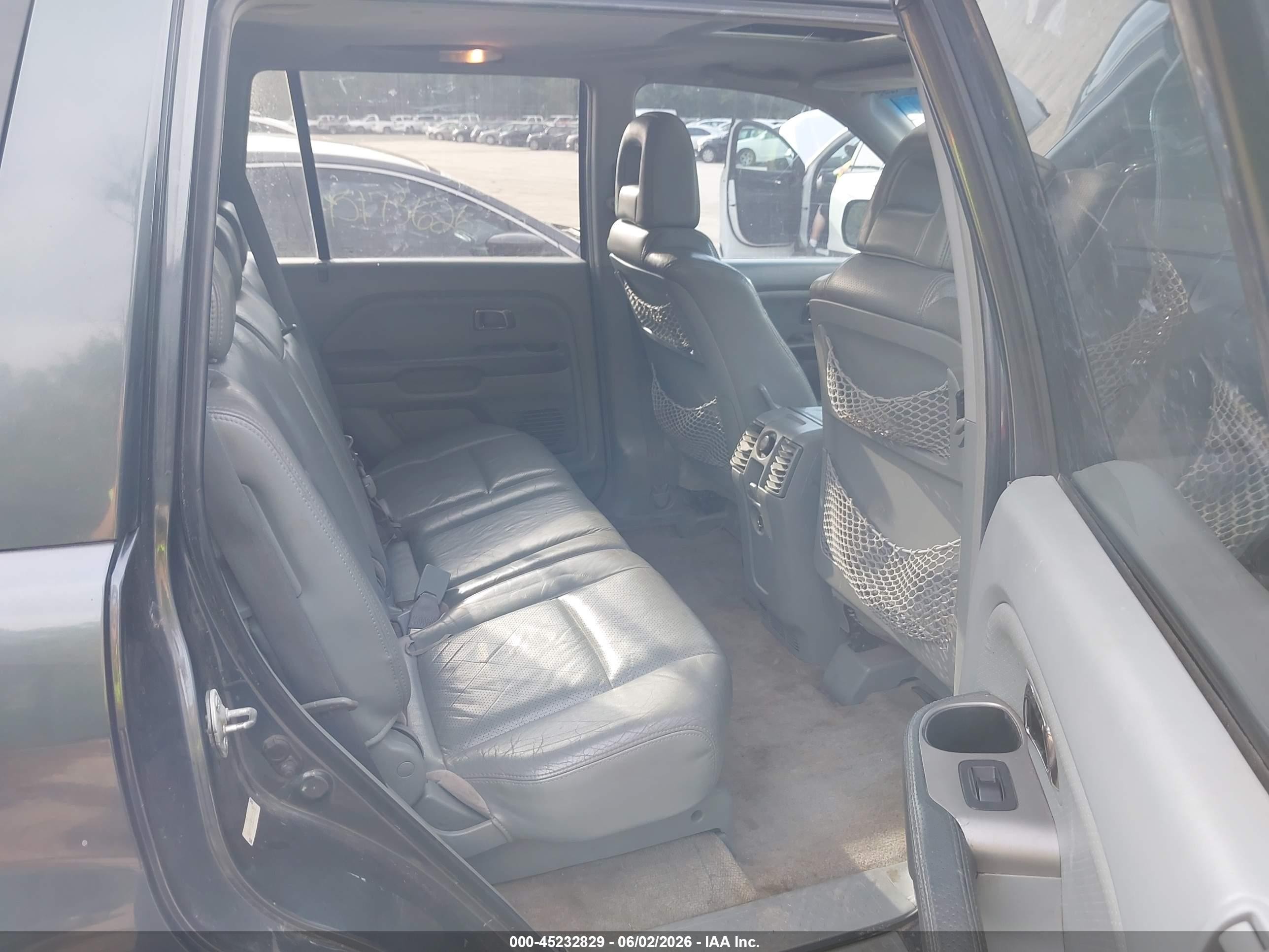 2005 Honda Pilot Ex-l Gray vin: 5FNYF18555B010670