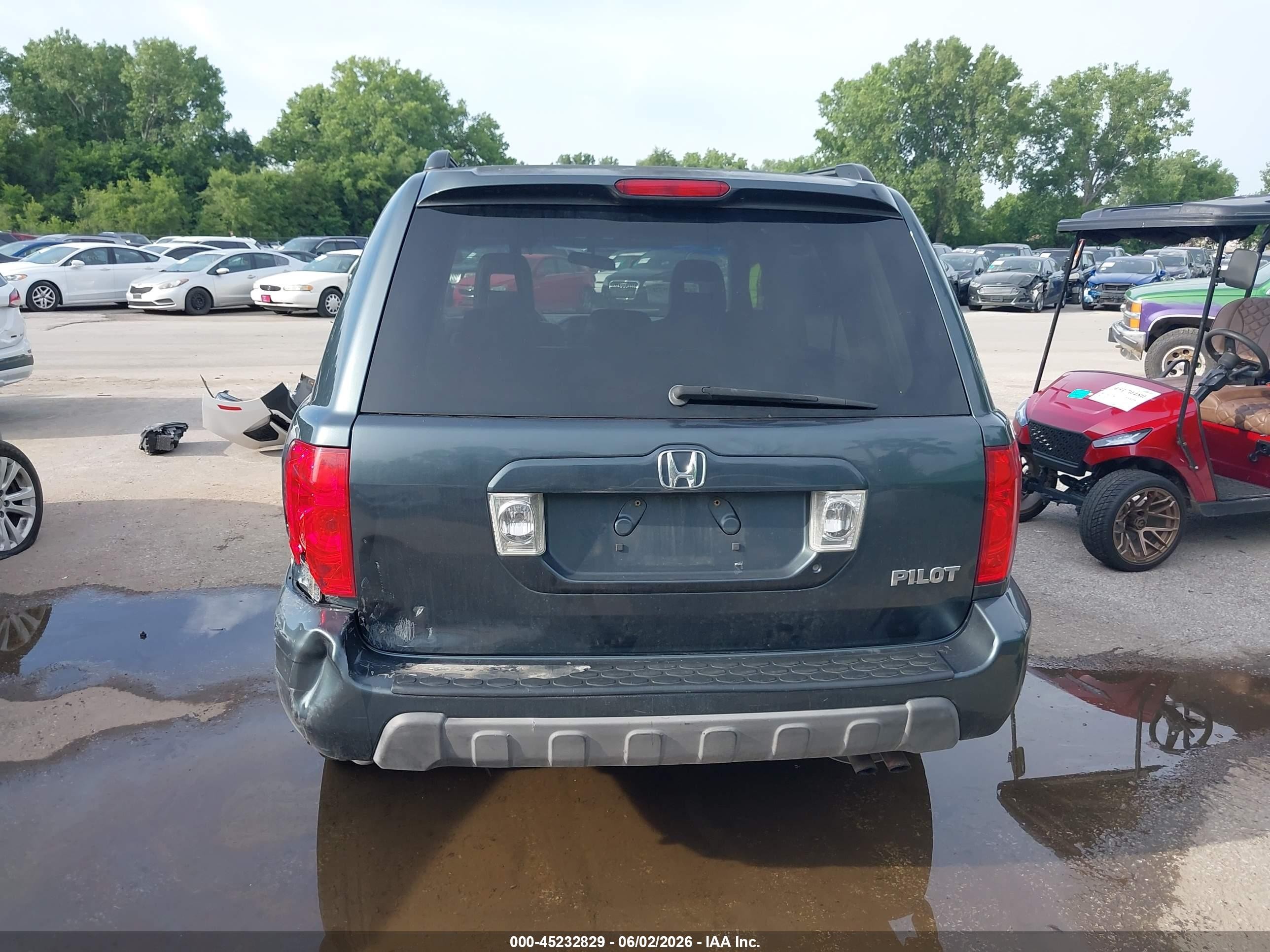 2005 Honda Pilot Ex-l Gray vin: 5FNYF18555B010670