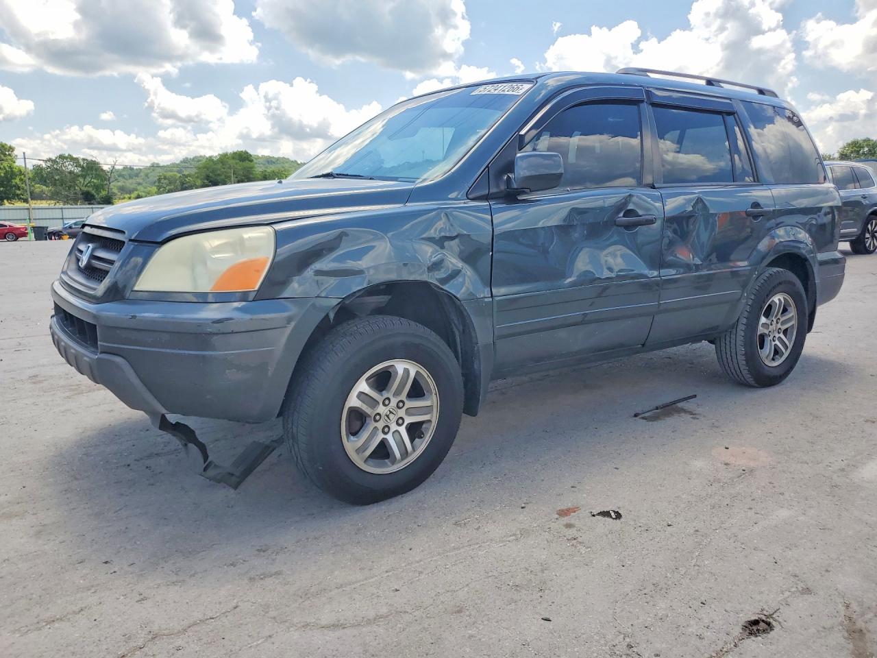 2005 Honda Pilot Exl Blue vin: 5FNYF18555B011205