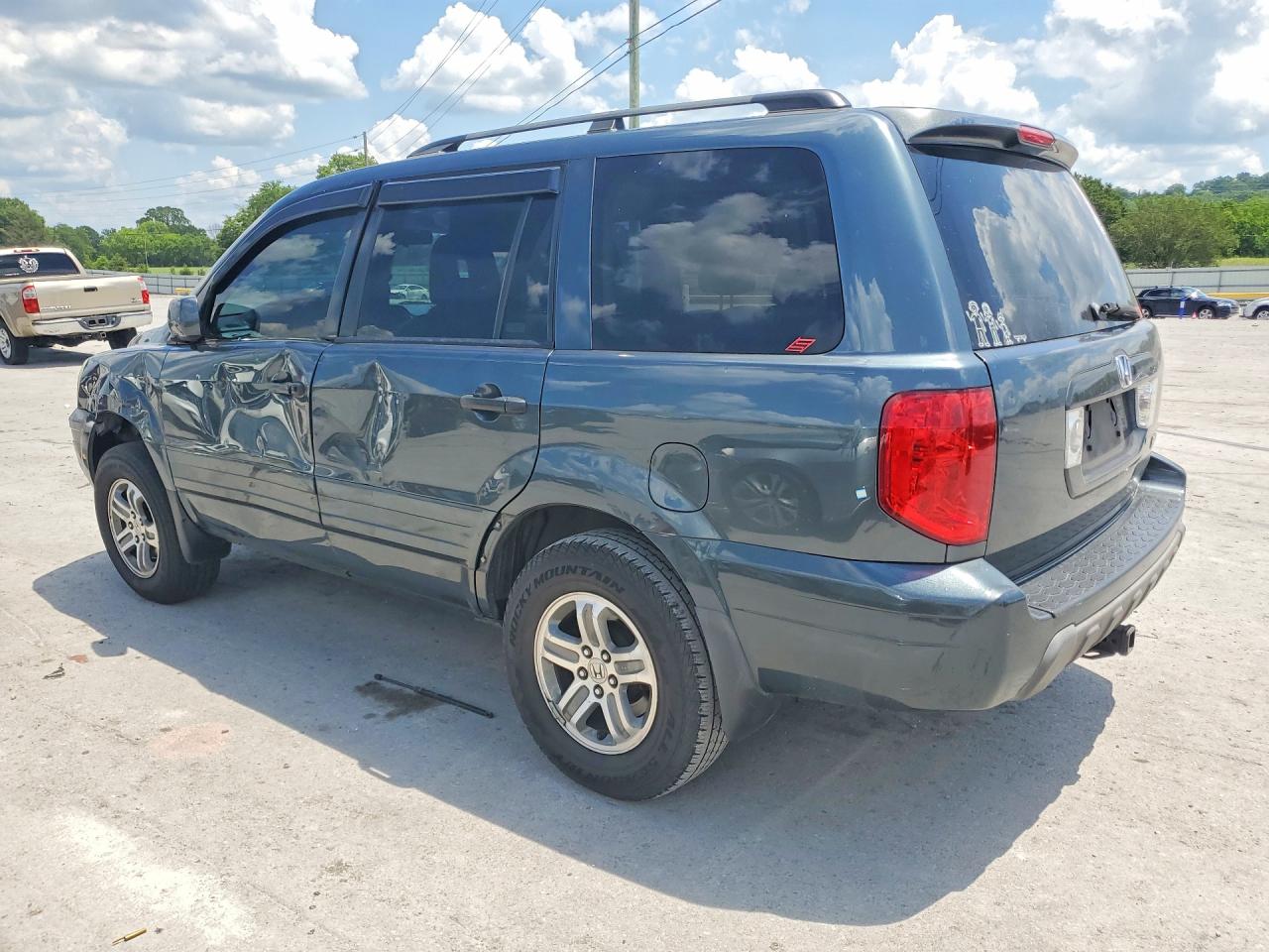 2005 Honda Pilot Exl Blue vin: 5FNYF18555B011205