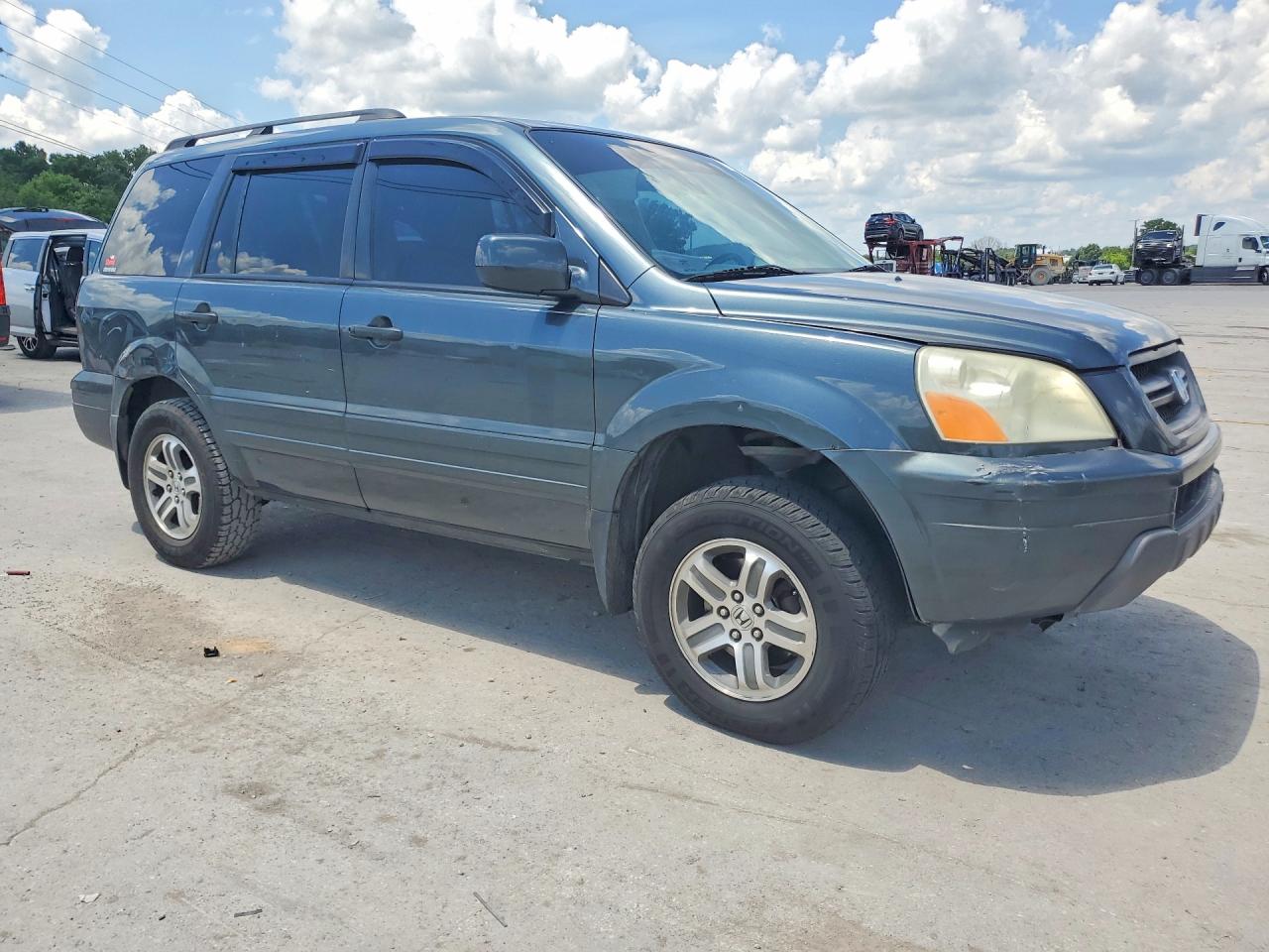 2005 Honda Pilot Exl Blue vin: 5FNYF18555B011205