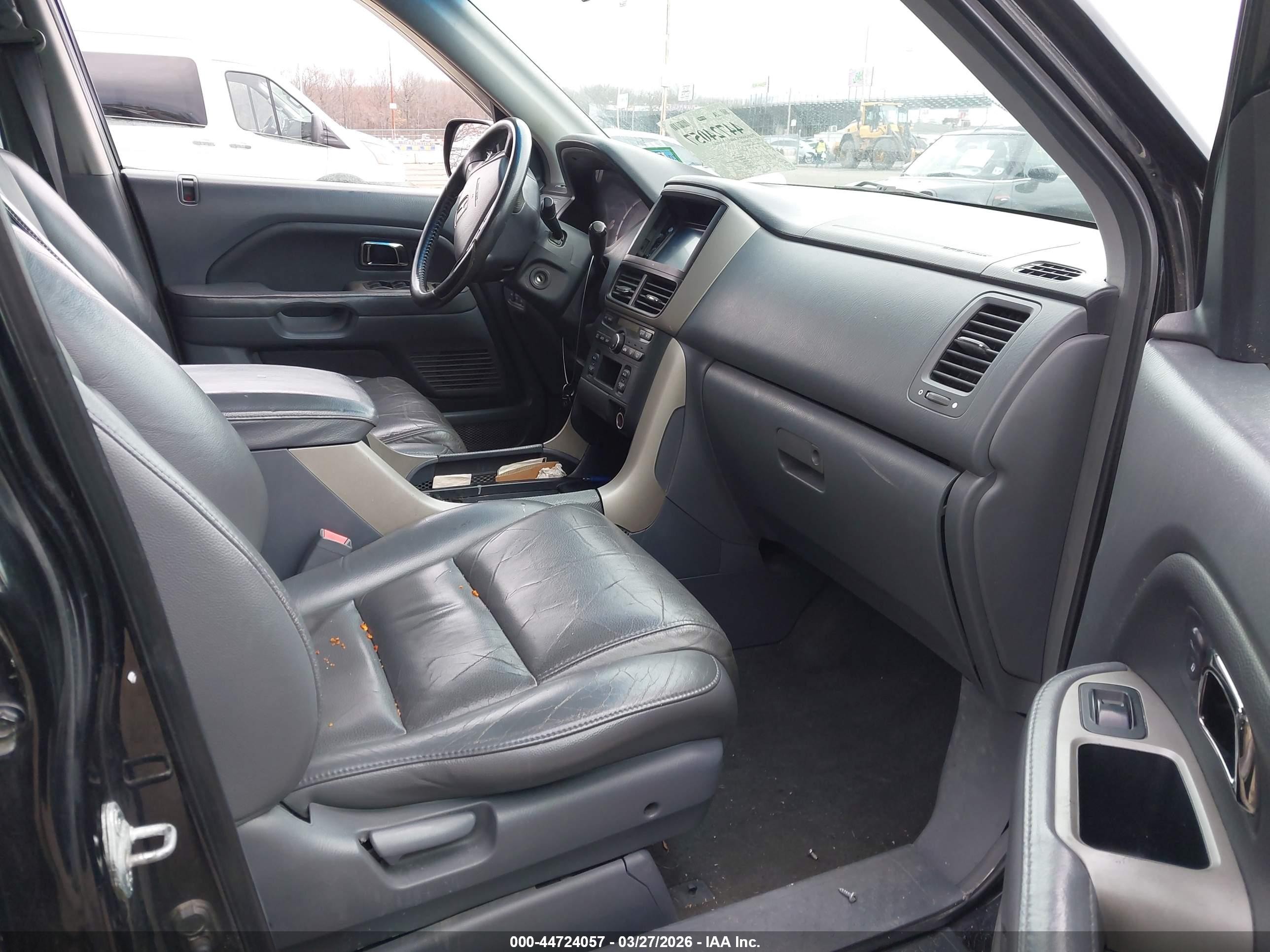 2007 Honda Pilot Ex-l Black vin: 5FNYF18557B003947
