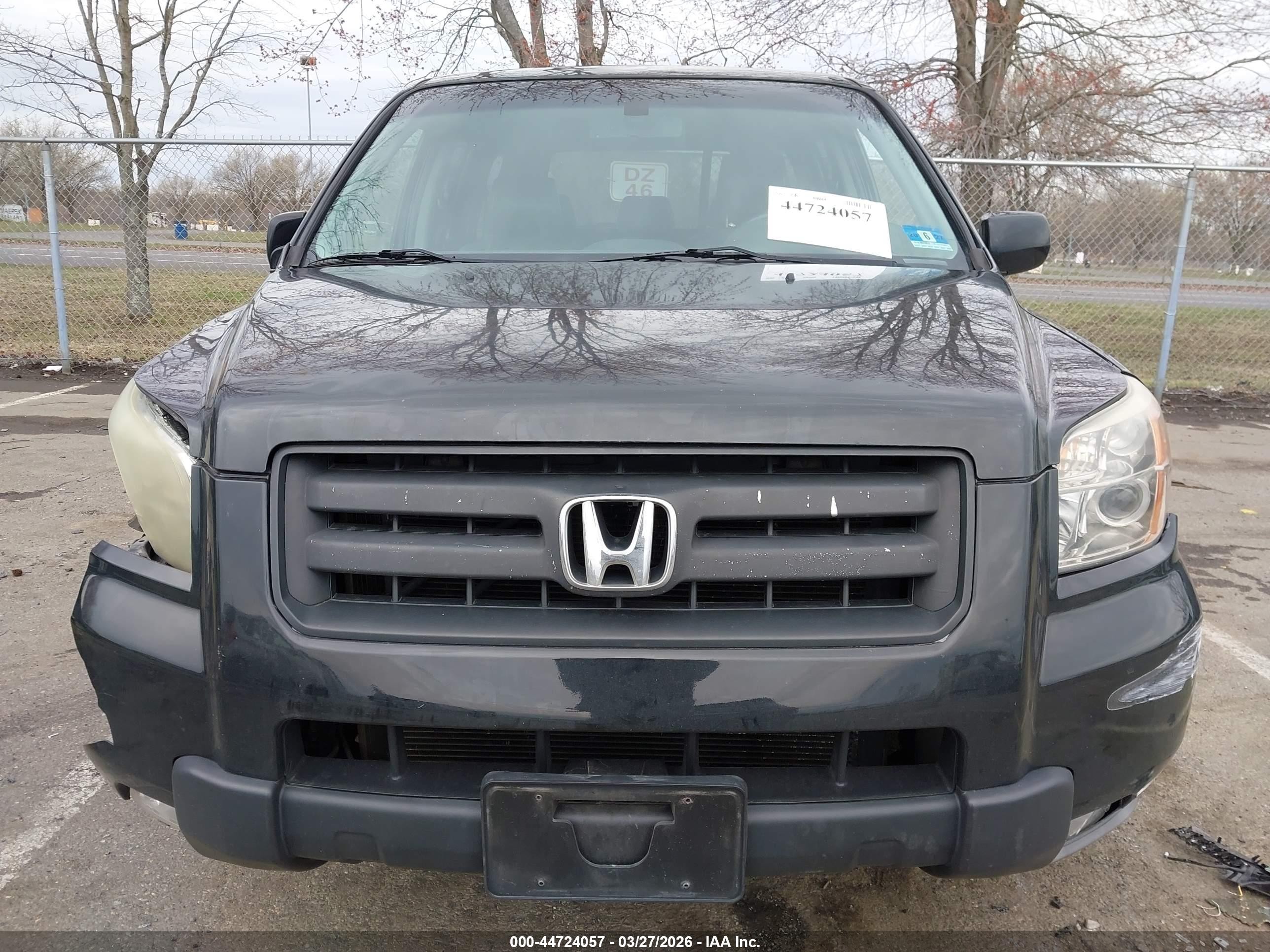 2007 Honda Pilot Ex-l Black vin: 5FNYF18557B003947