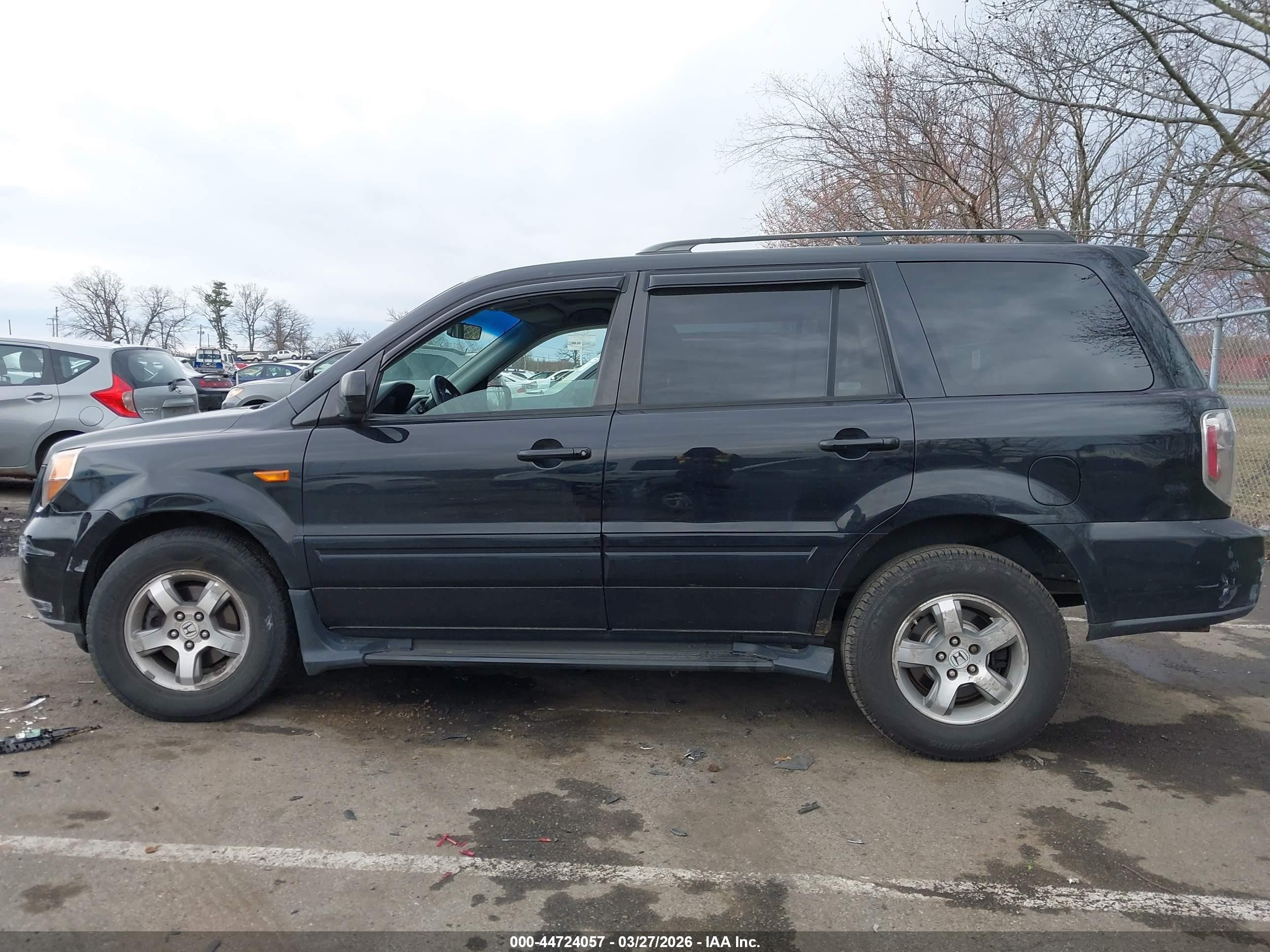 2007 Honda Pilot Ex-l Black vin: 5FNYF18557B003947