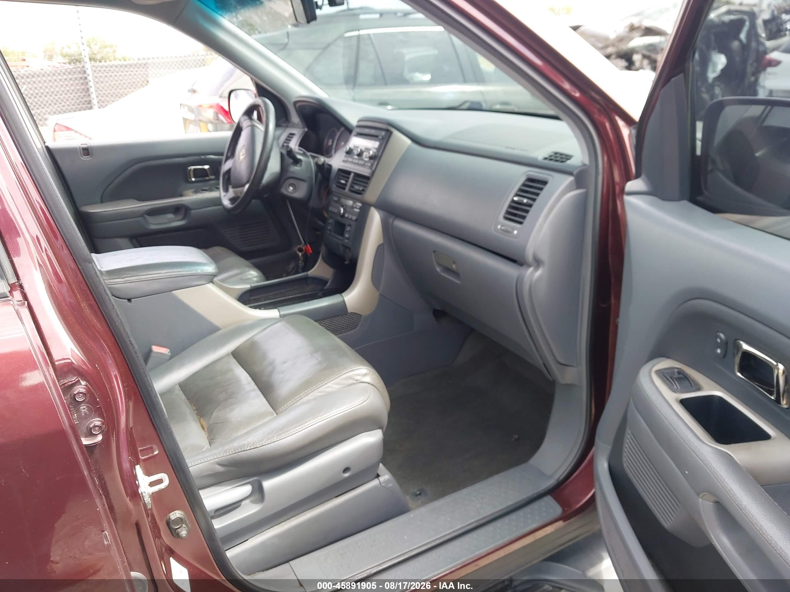 2007 Honda Pilot Ex-l Бордовый vin: 5FNYF18557B004418