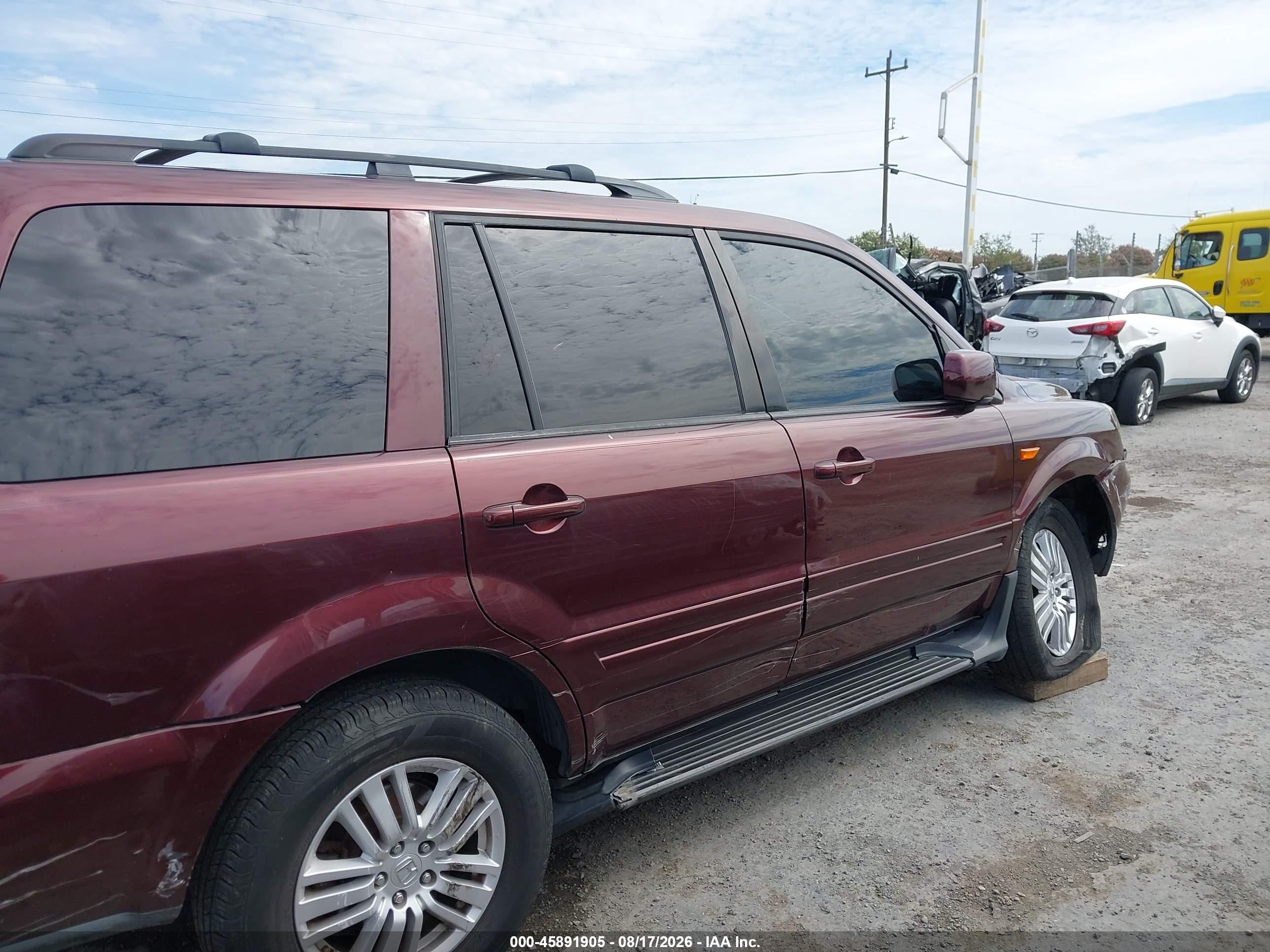 2007 Honda Pilot Ex-l Бордовый vin: 5FNYF18557B004418