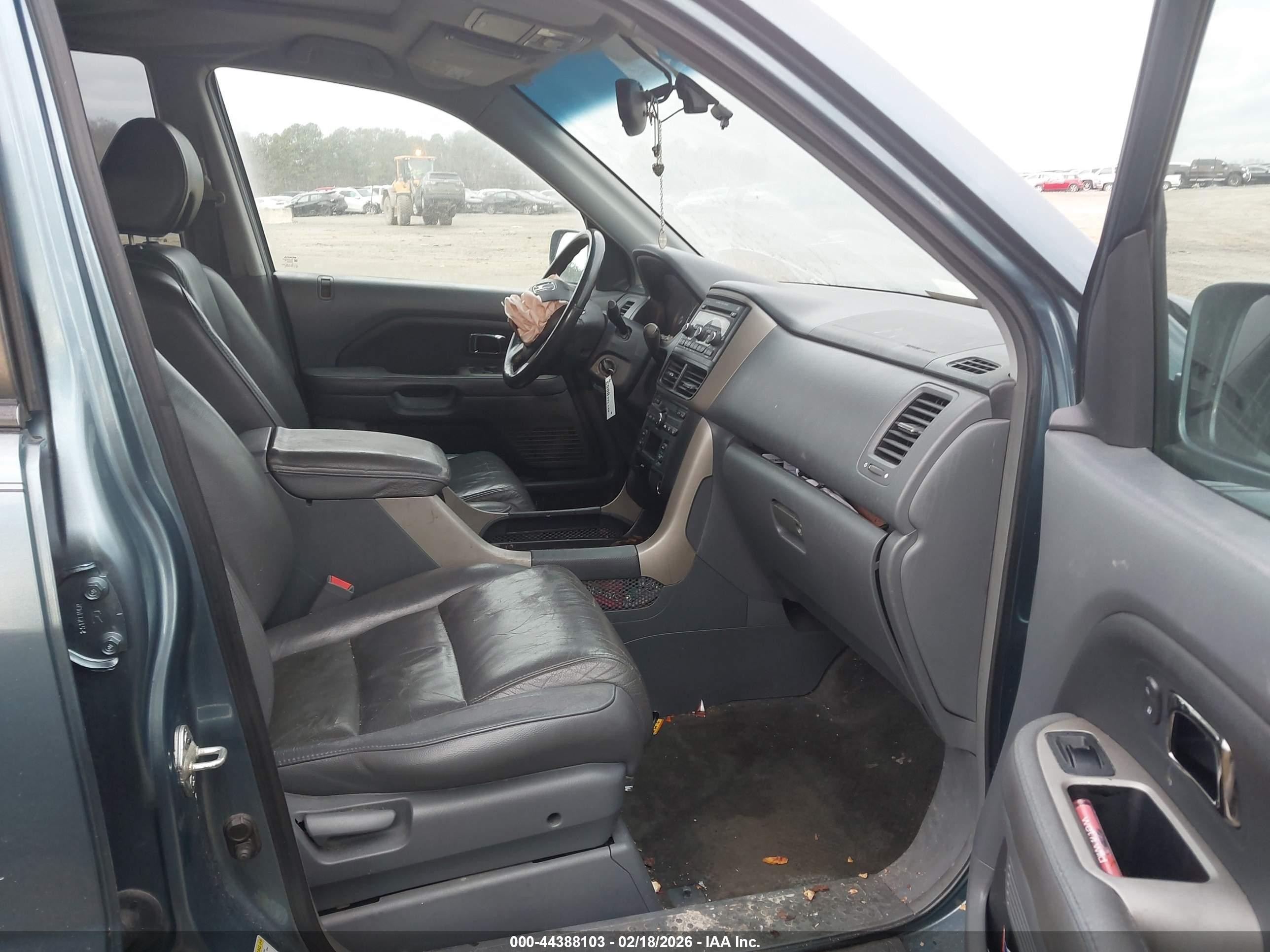 2007 Honda Pilot Ex-l Blue vin: 5FNYF18557B005424