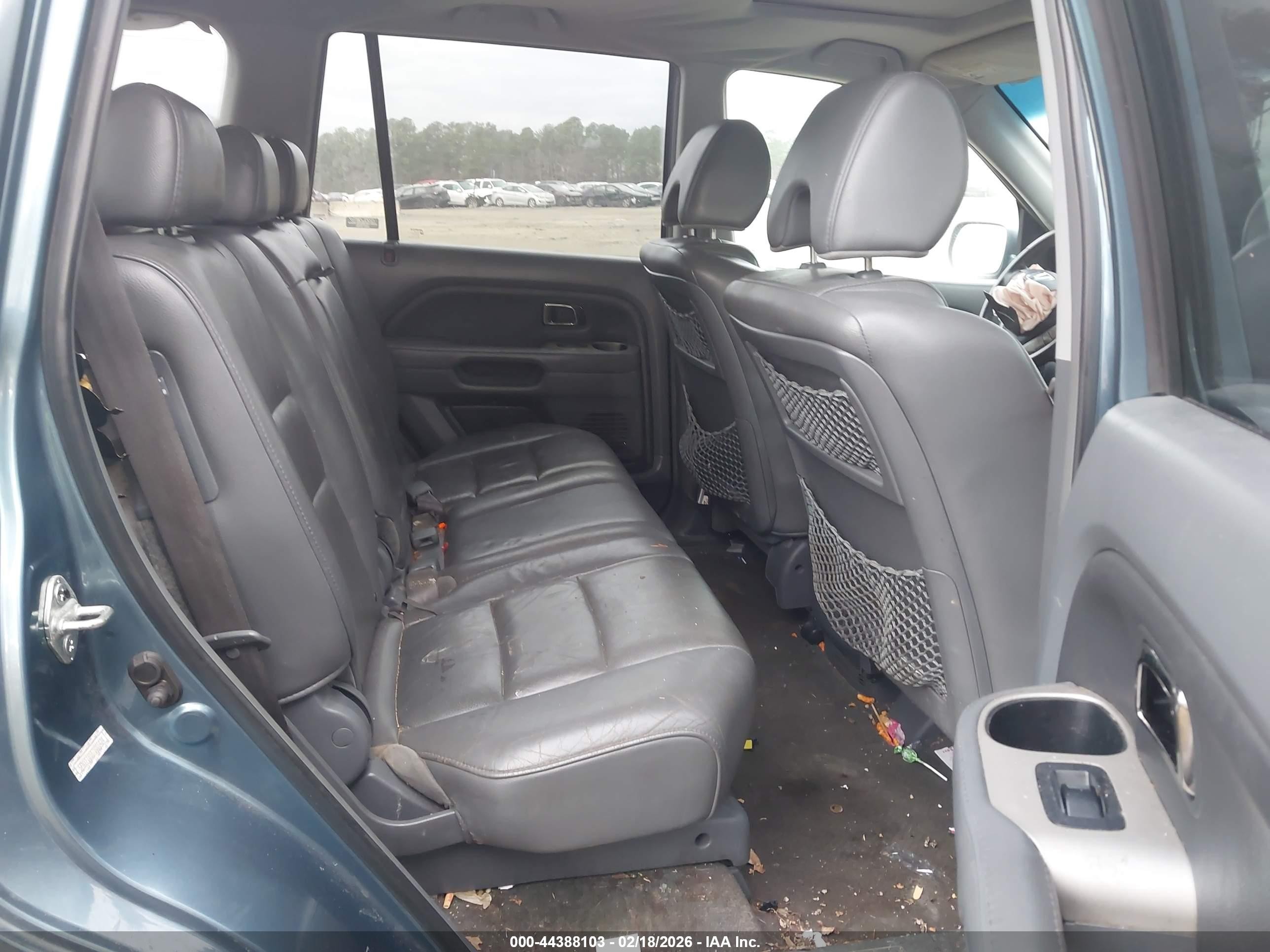 2007 Honda Pilot Ex-l Blue vin: 5FNYF18557B005424