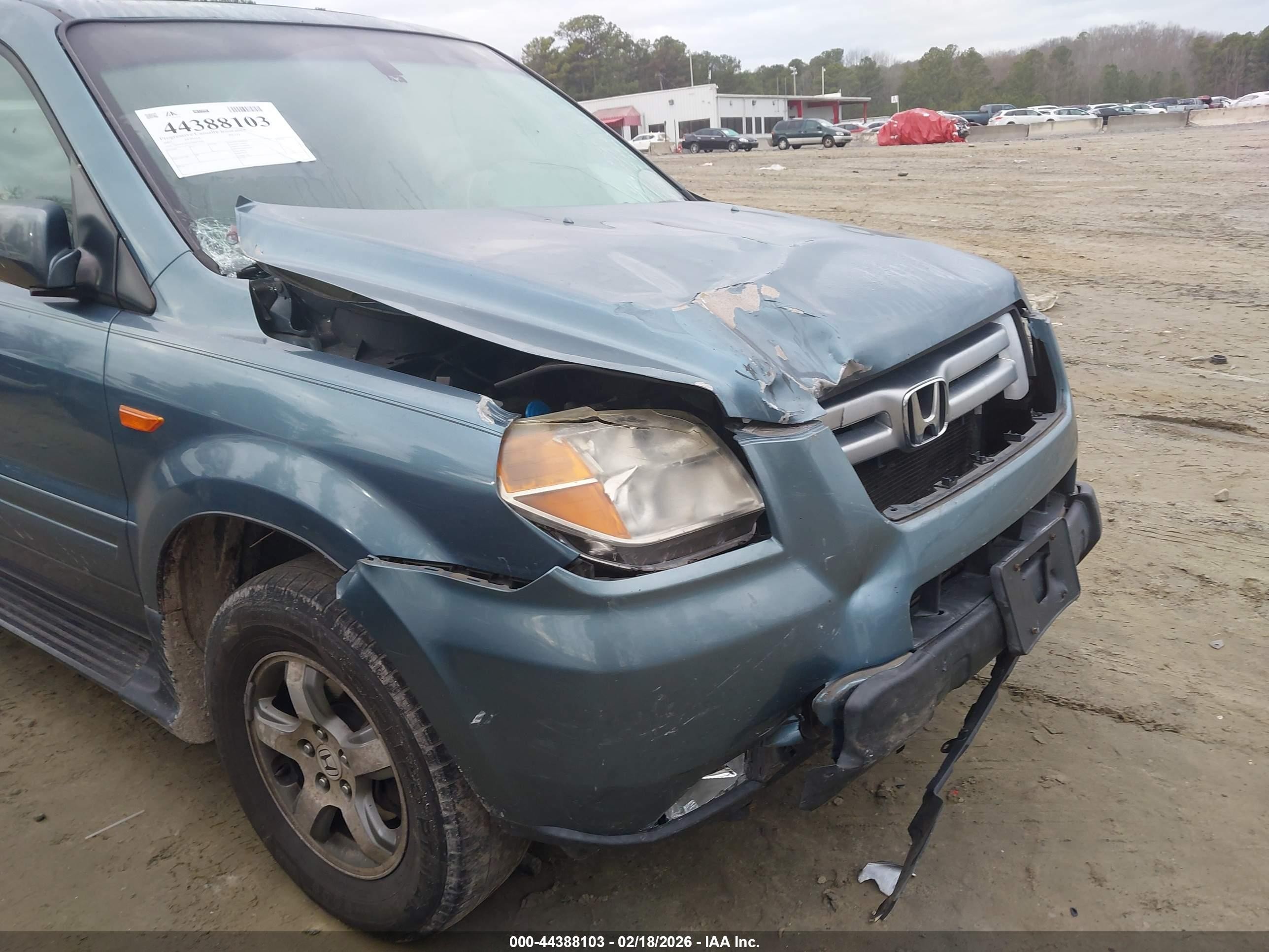 2007 Honda Pilot Ex-l Blue vin: 5FNYF18557B005424