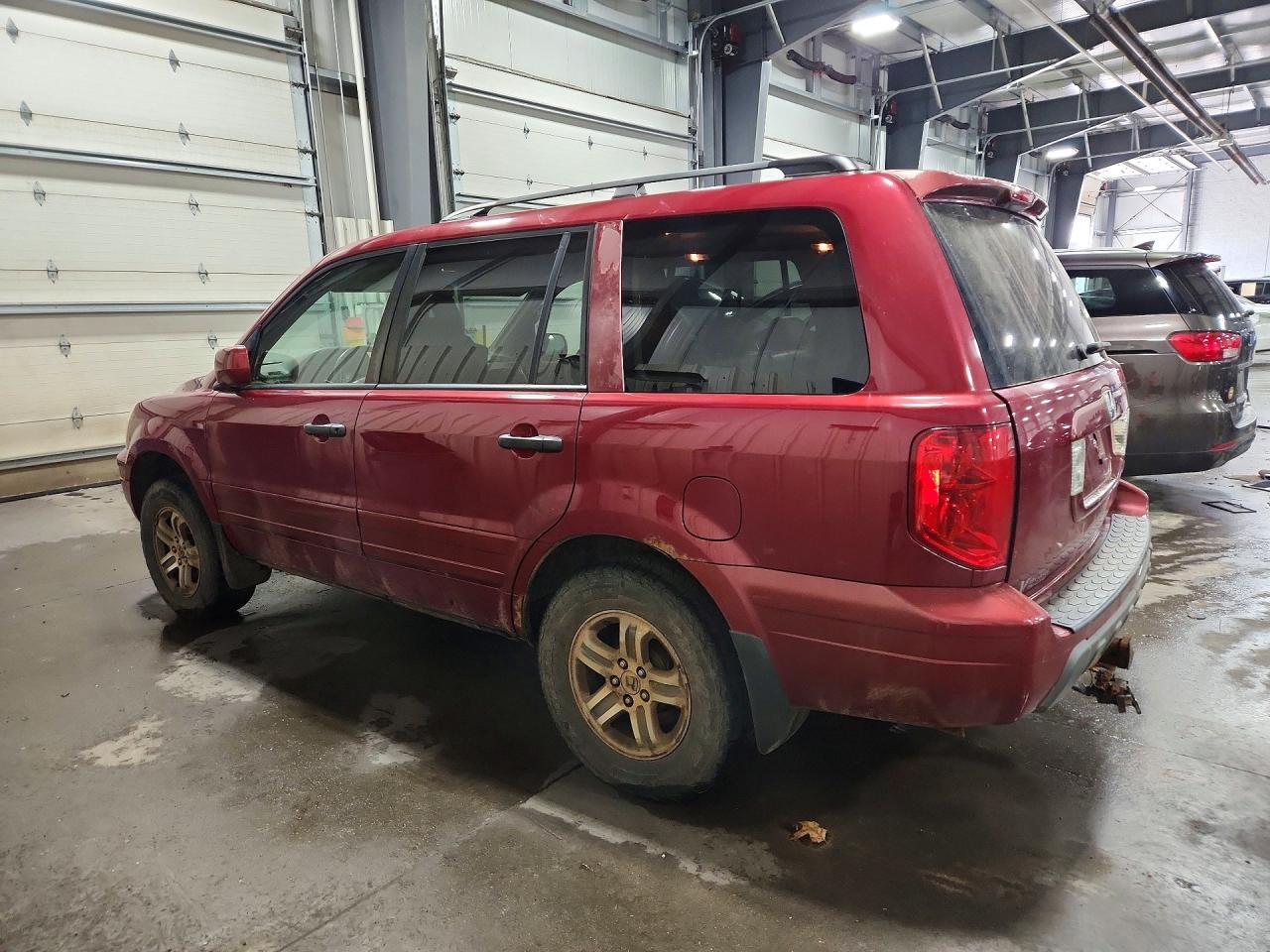 2004 Honda Pilot Exl Maroon vin: 5FNYF18564B001961