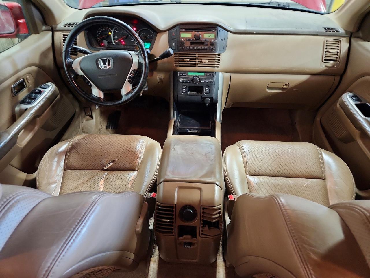 2004 Honda Pilot Exl Maroon vin: 5FNYF18564B001961