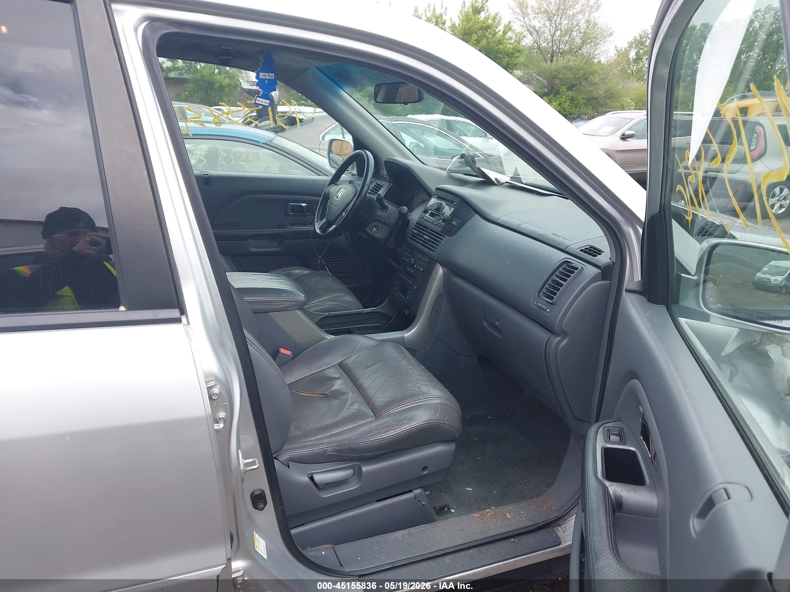 2005 Honda Pilot Ex-l Silver vin: 5FNYF18565B054967
