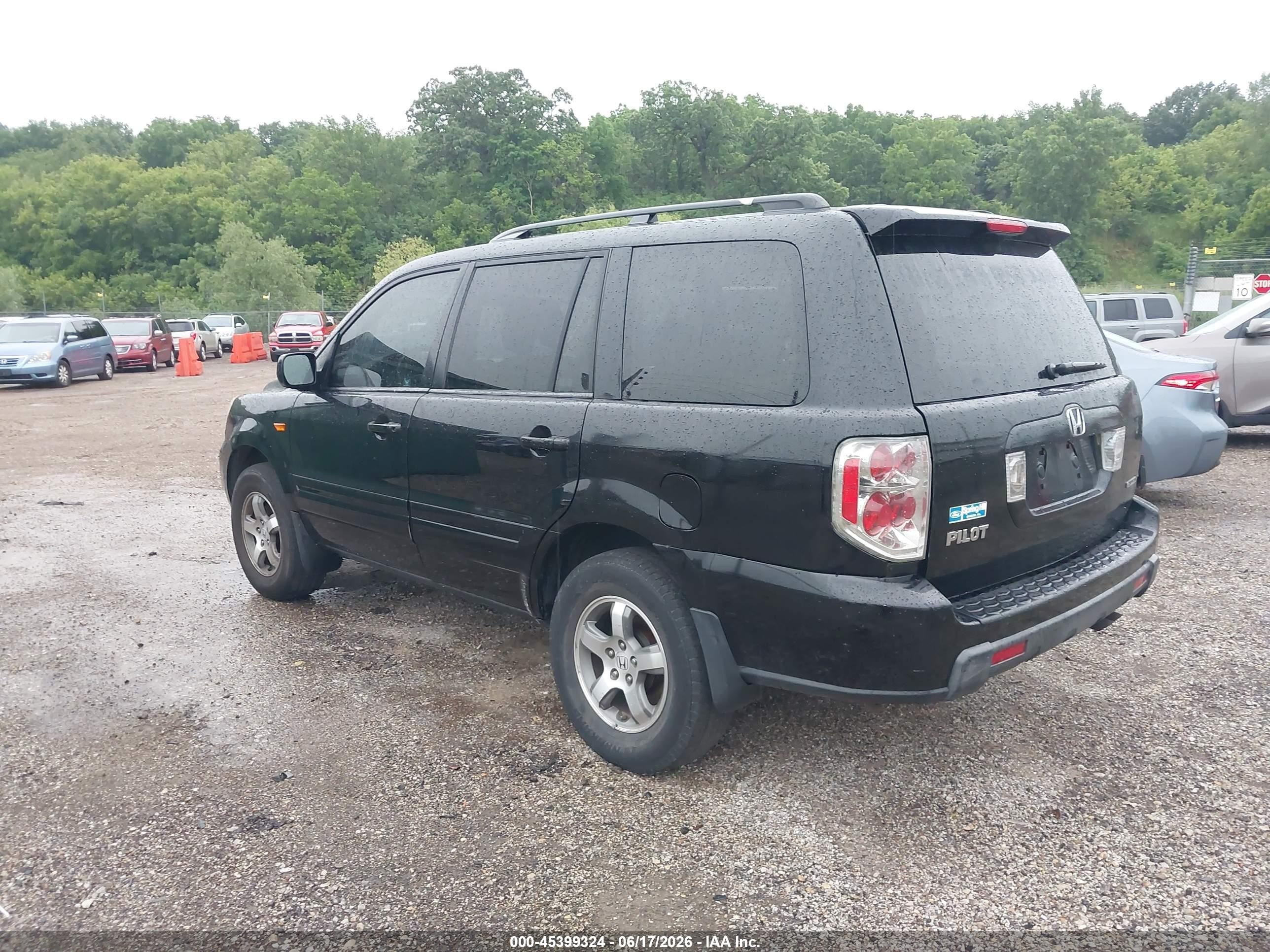 2008 Honda Pilot Ex-l Black vin: 5FNYF18568B015378
