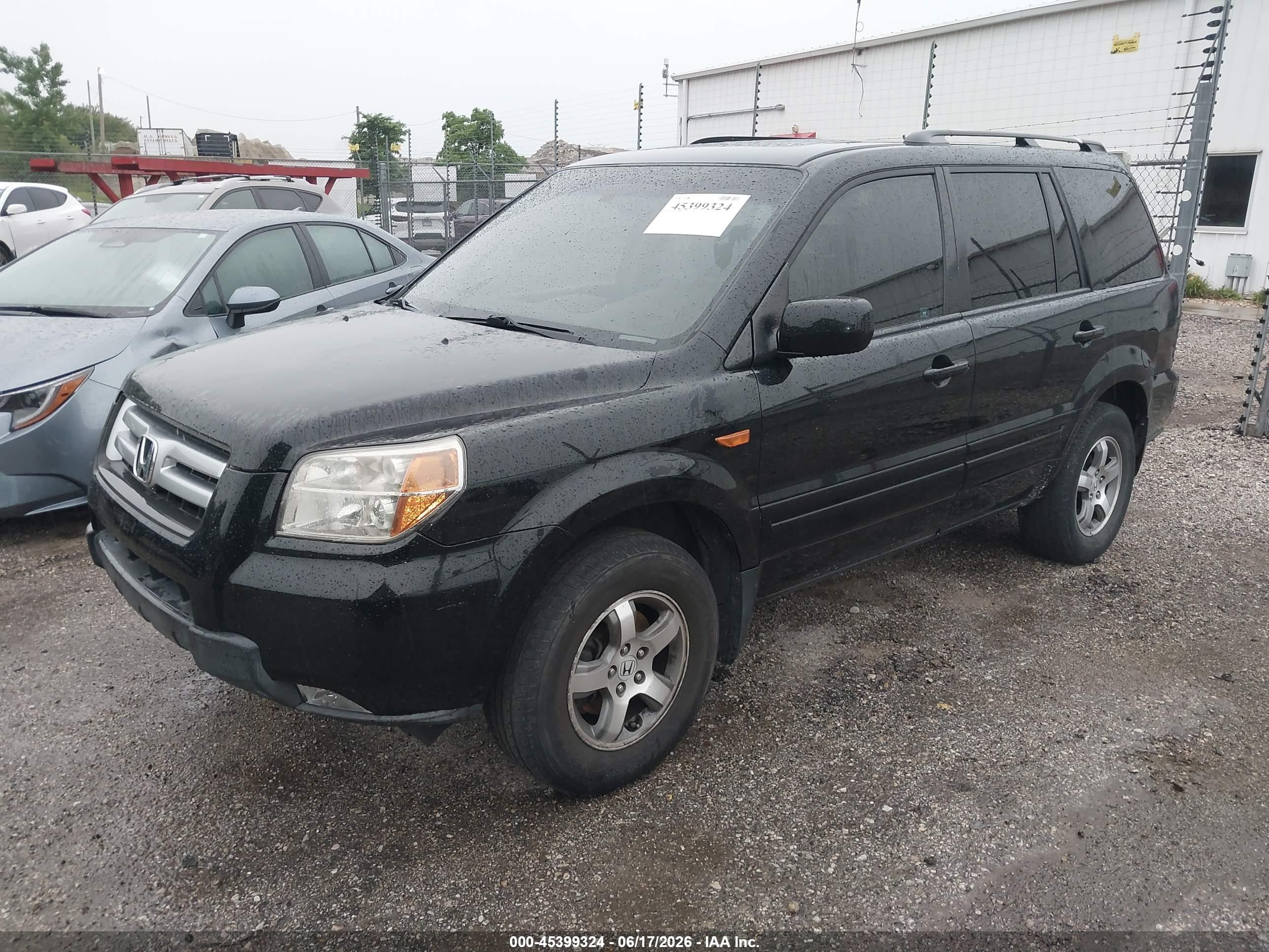 2008 Honda Pilot Ex-l Black vin: 5FNYF18568B015378