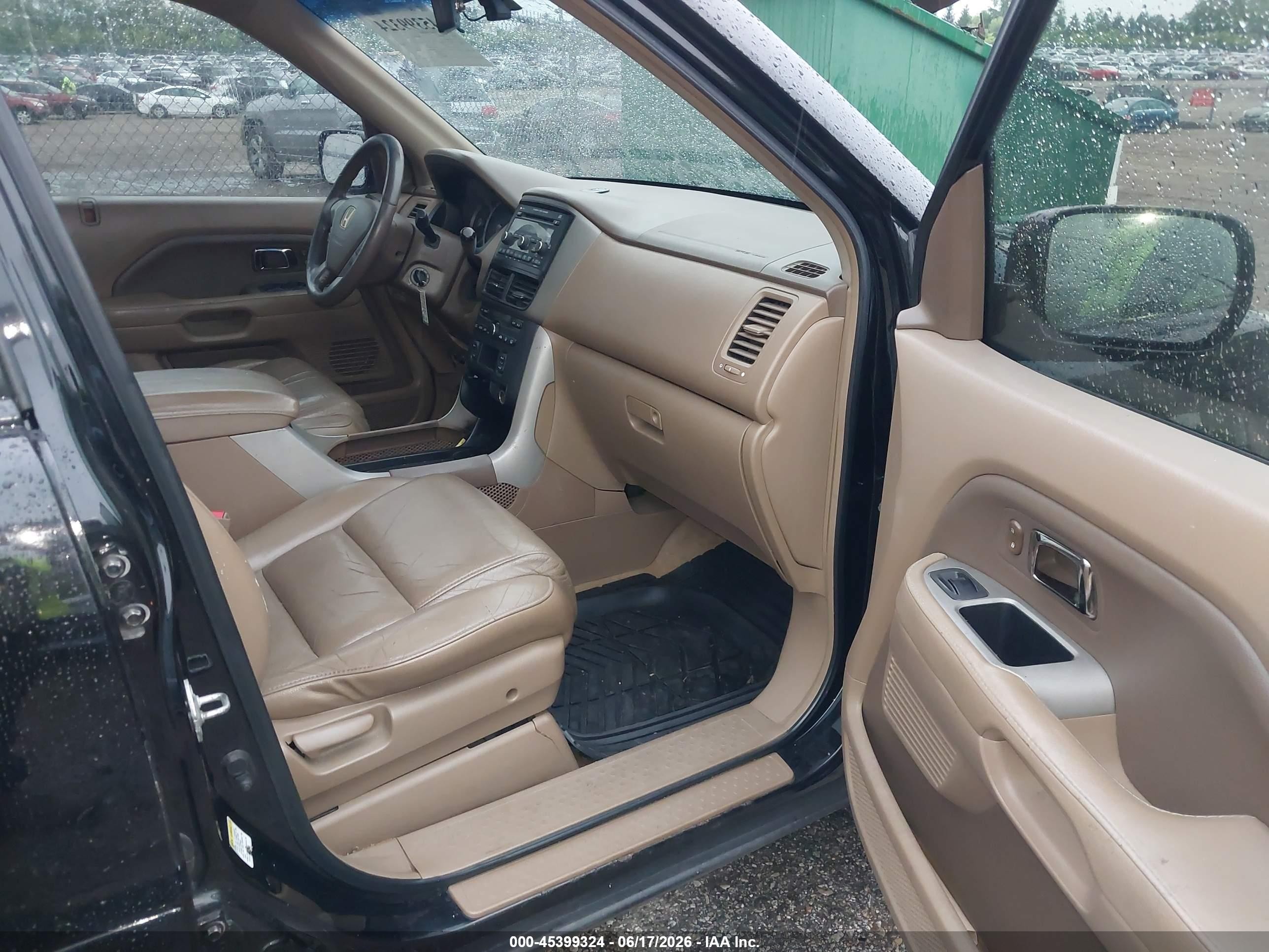 2008 Honda Pilot Ex-l Black vin: 5FNYF18568B015378