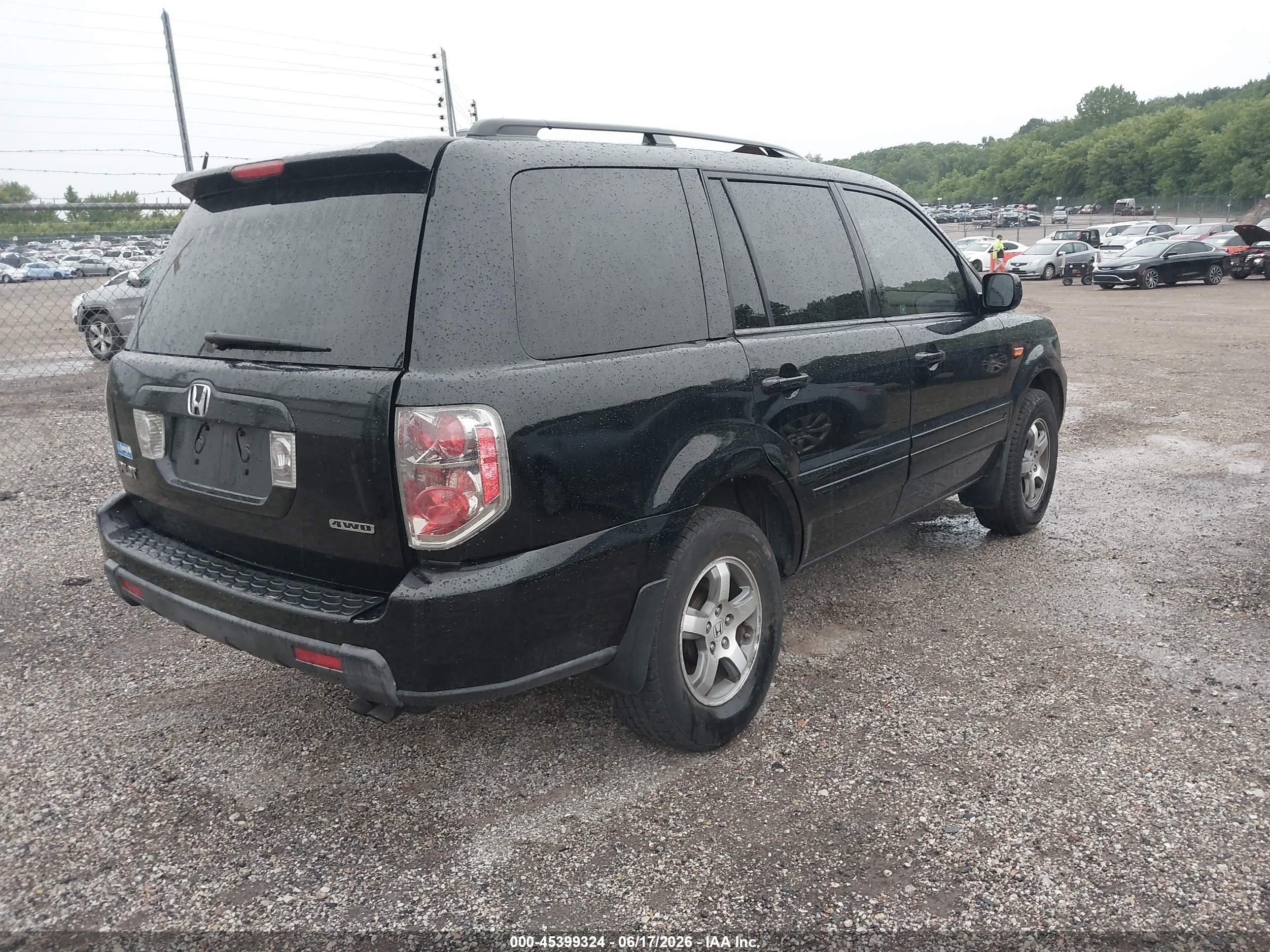 2008 Honda Pilot Ex-l Black vin: 5FNYF18568B015378