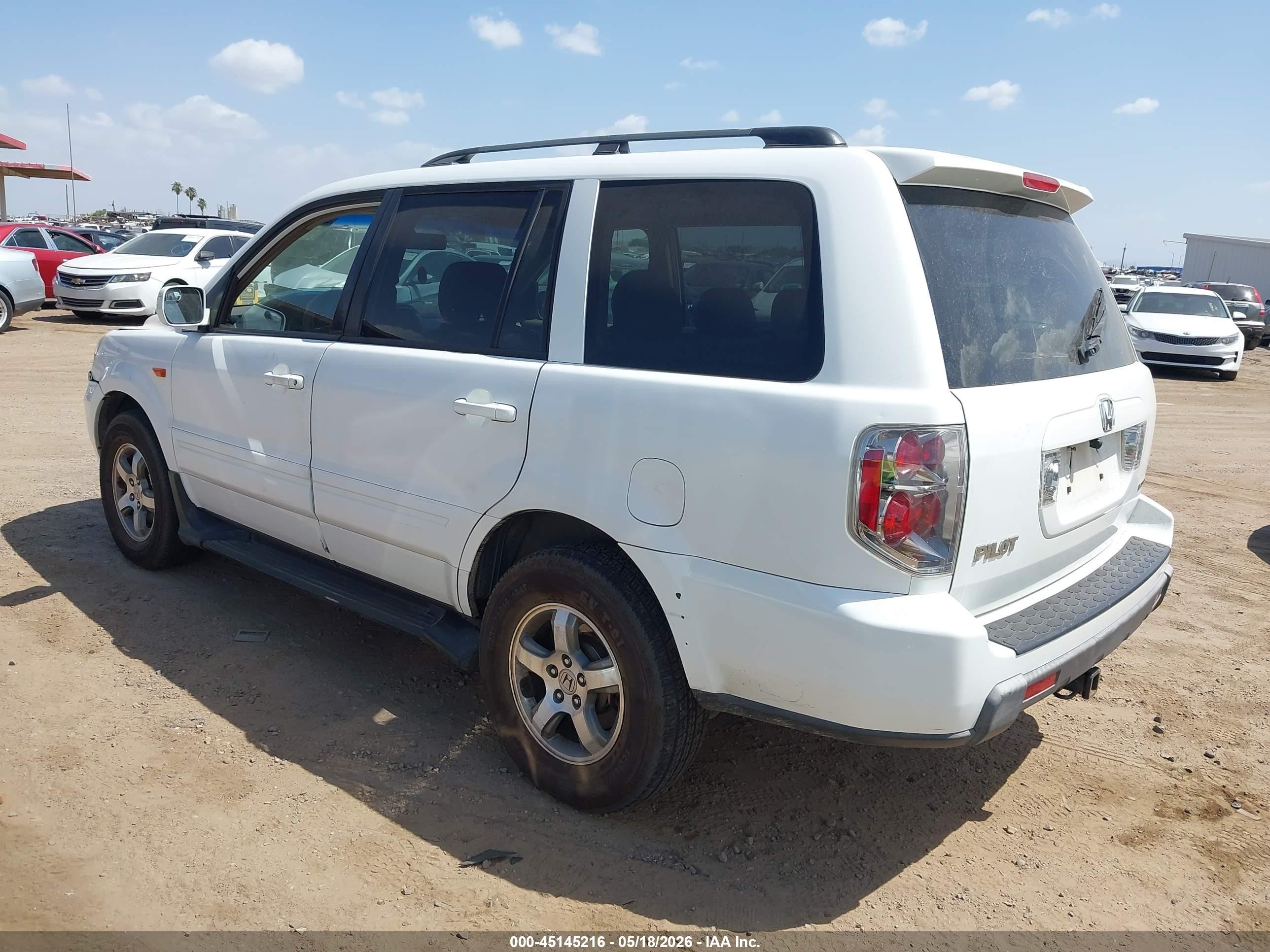 2008 Honda Pilot Ex-l White vin: 5FNYF18568B037445