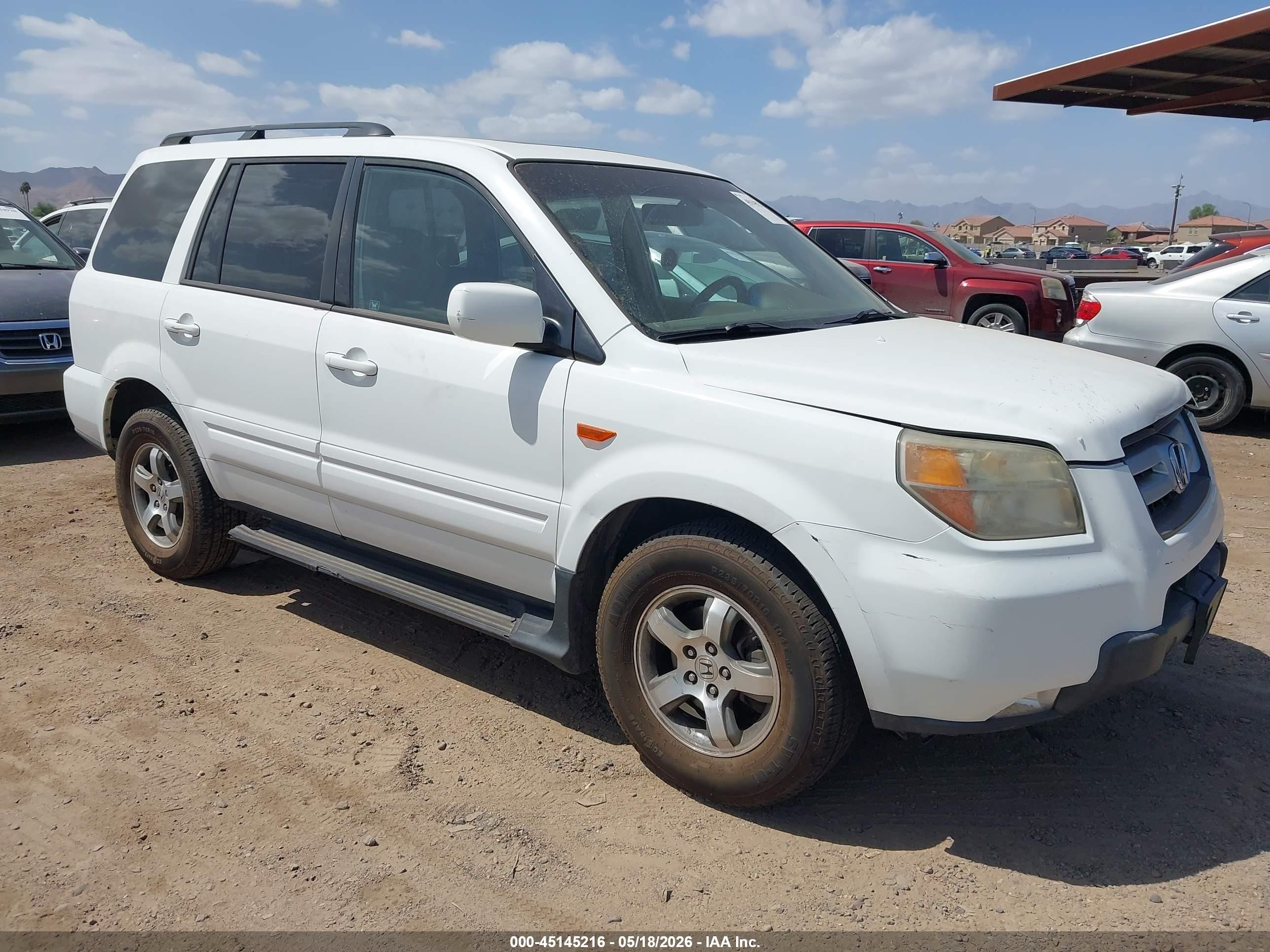 2008 Honda Pilot Ex-l Белый vin: 5FNYF18568B037445