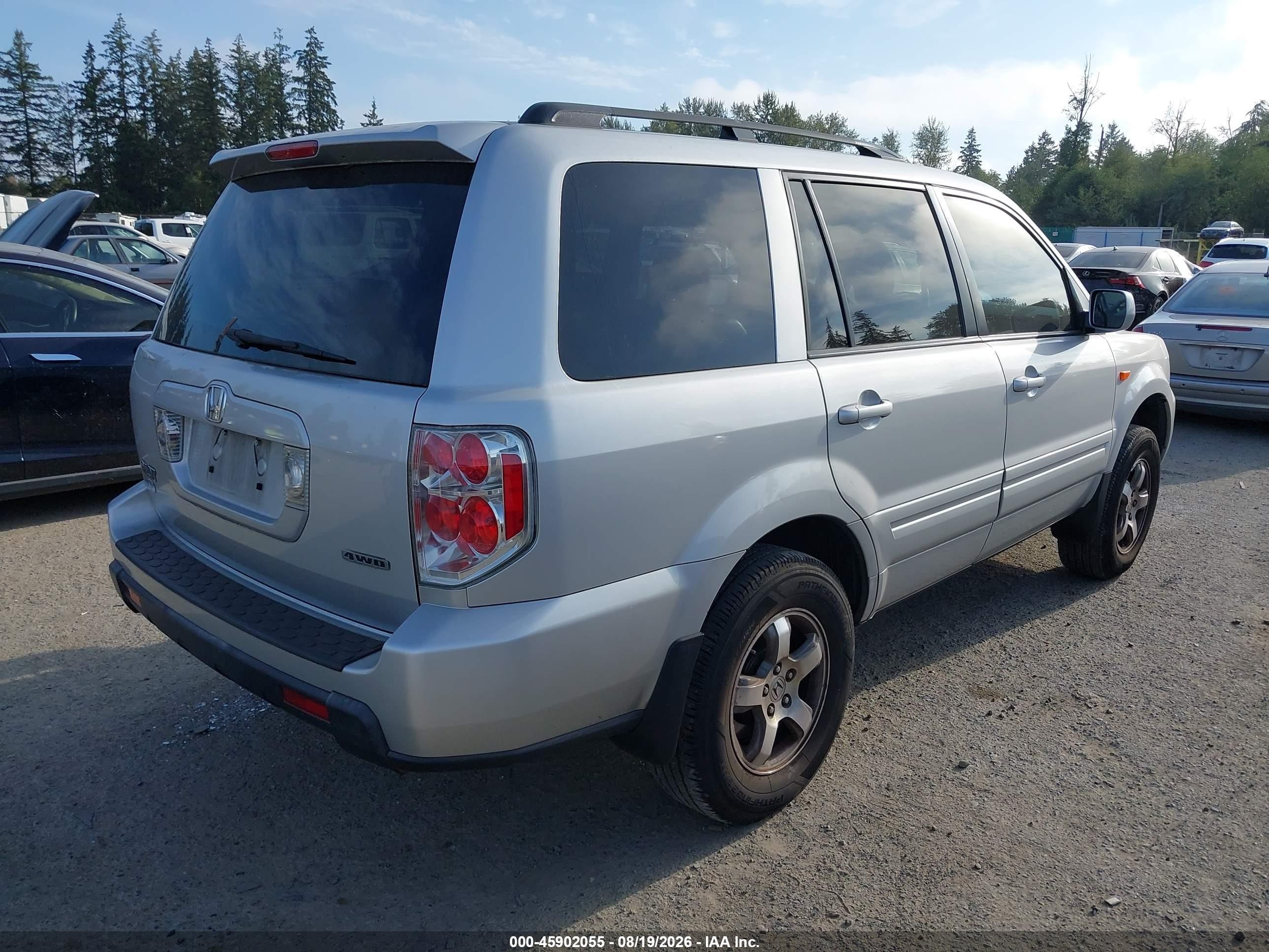2008 Honda Pilot Ex-l Серебряный vin: 5FNYF18568B055783