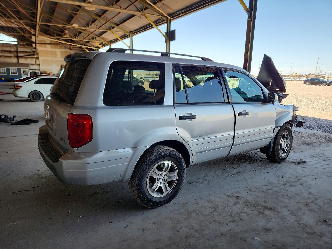 2005 Honda Pilot Exl Silver vin: 5FNYF18575B044481