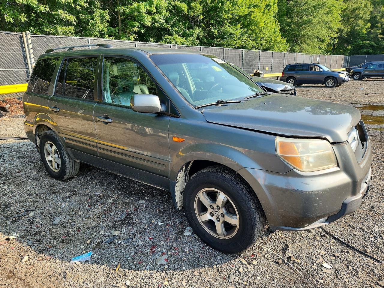 2007 Honda Pilot Exl Gray vin: 5FNYF18577B000211
