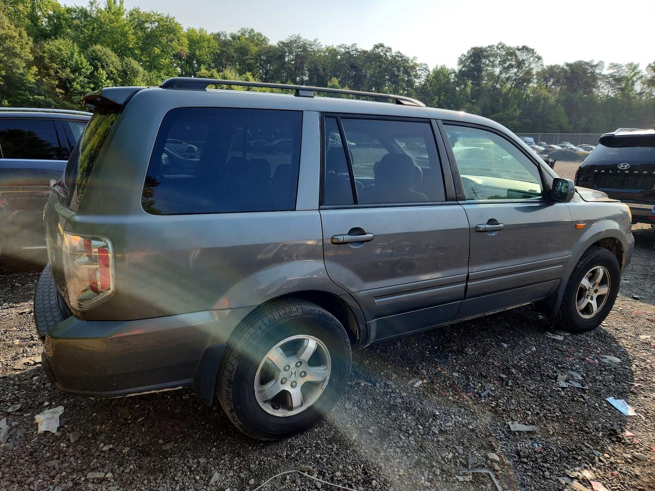 2007 Honda Pilot Exl Gray vin: 5FNYF18577B000211
