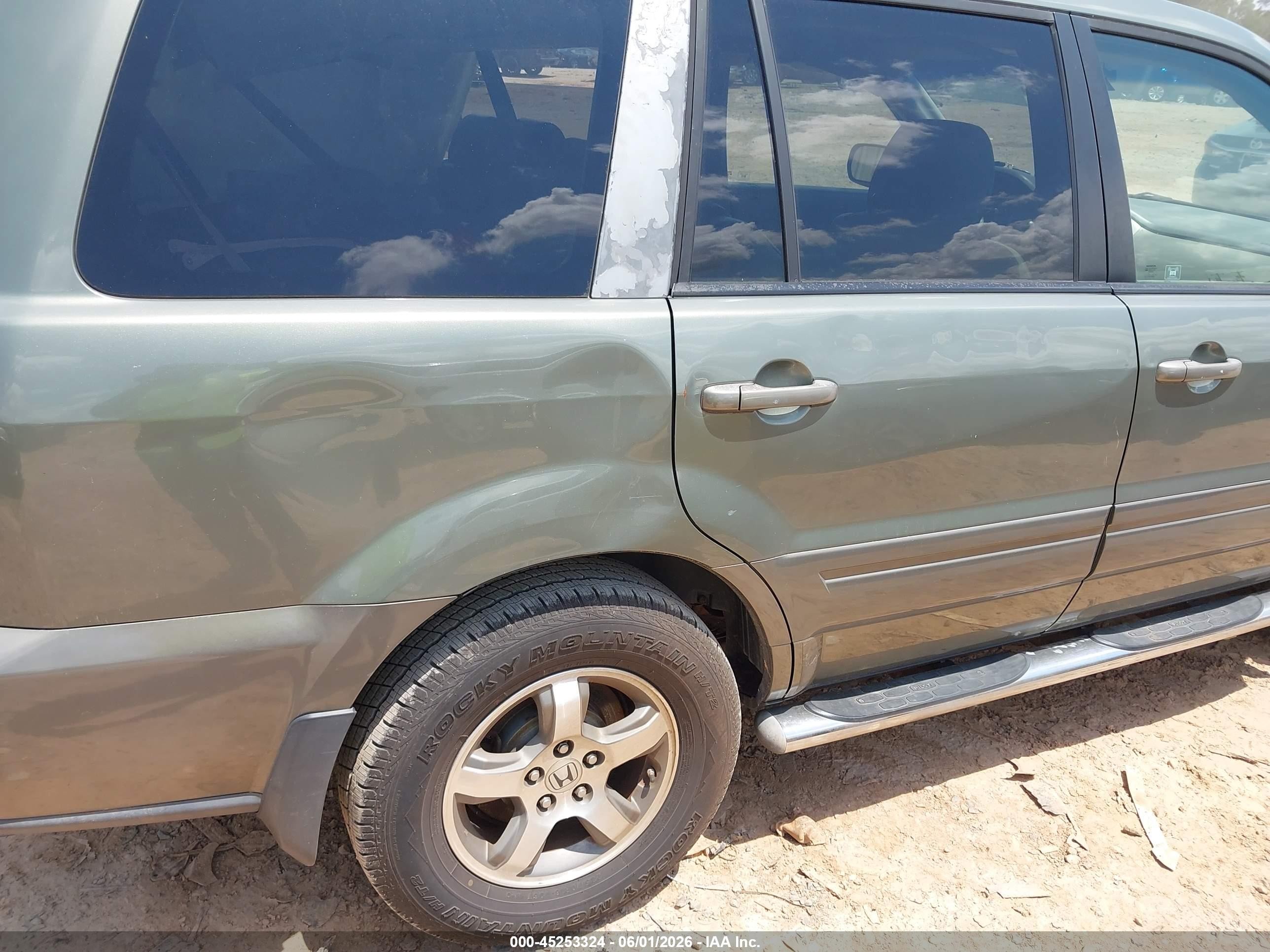2007 Honda Pilot Ex-l Green vin: 5FNYF18577B007773
