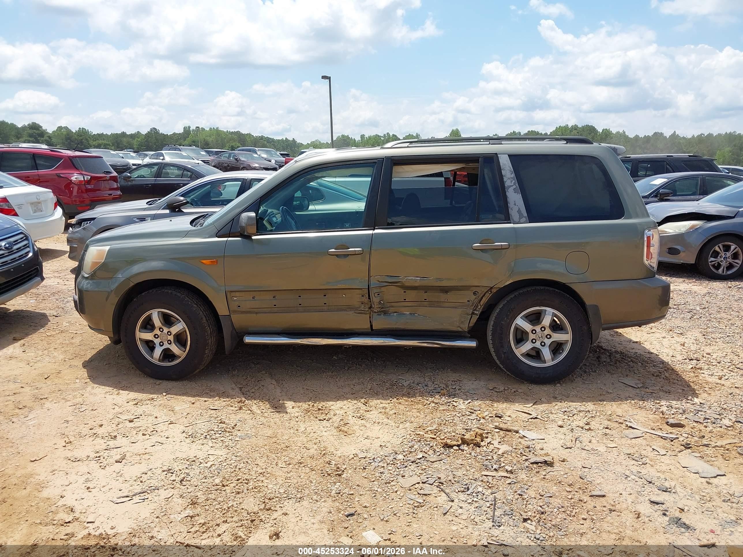 2007 Honda Pilot Ex-l Green vin: 5FNYF18577B007773