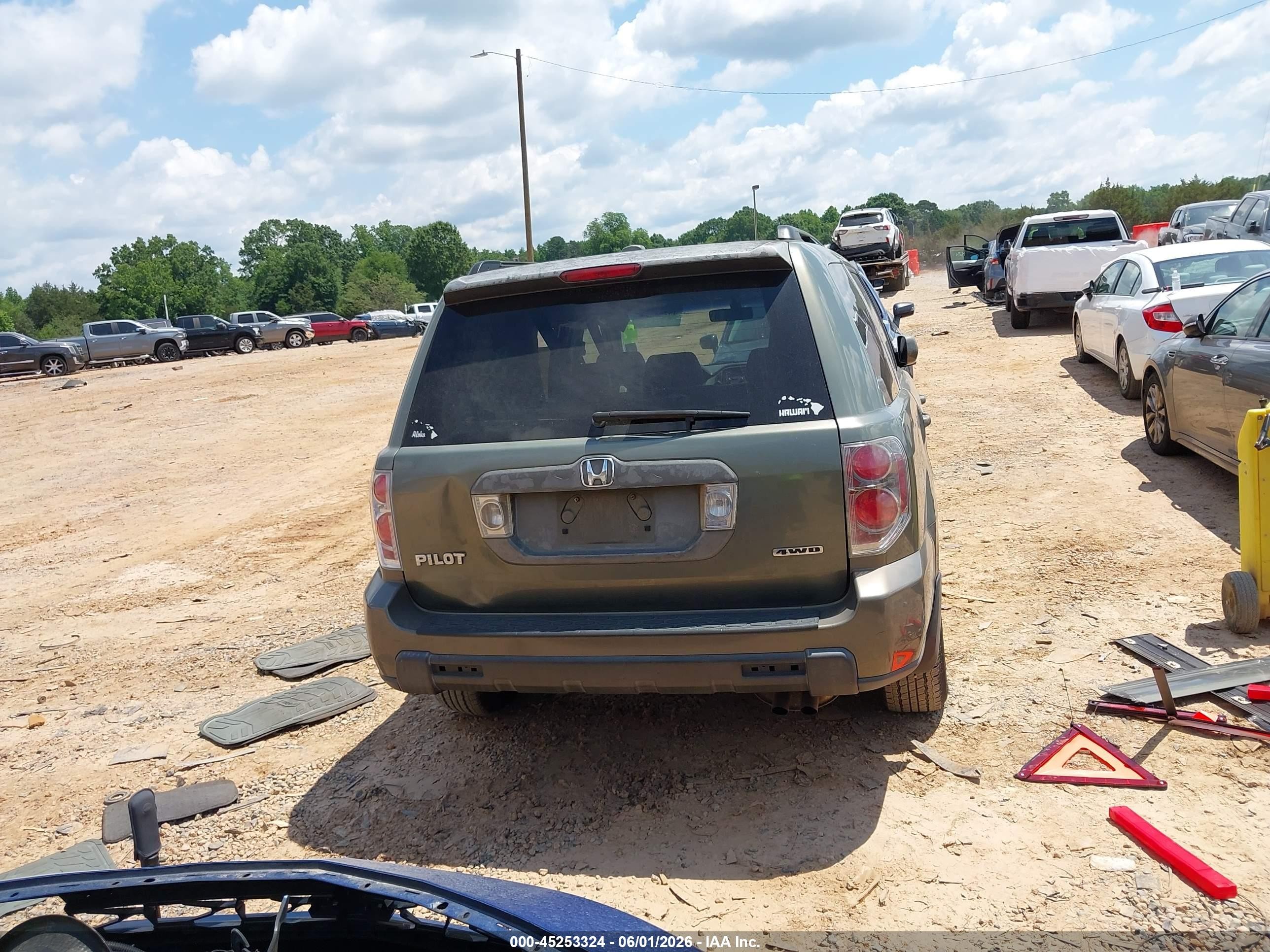 2007 Honda Pilot Ex-l Green vin: 5FNYF18577B007773