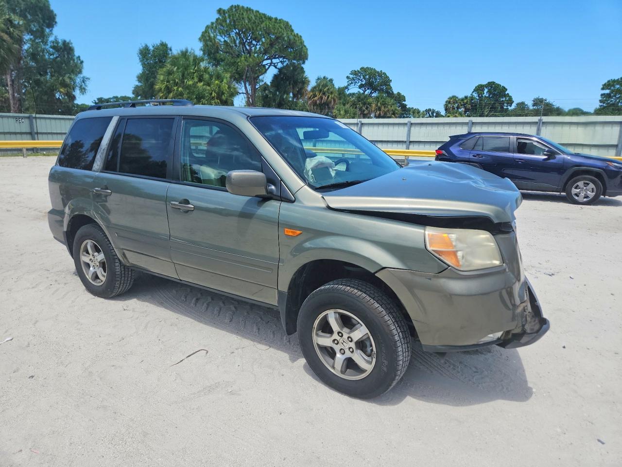 2007 Honda Pilot Exl Green vin: 5FNYF18577B033001
