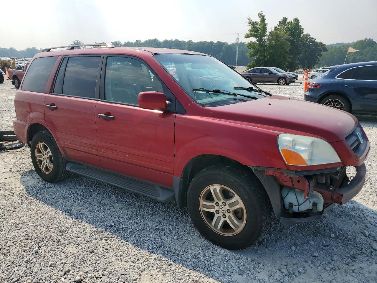 2004 Honda Pilot Exl Burgundy vin: 5FNYF18584B001265