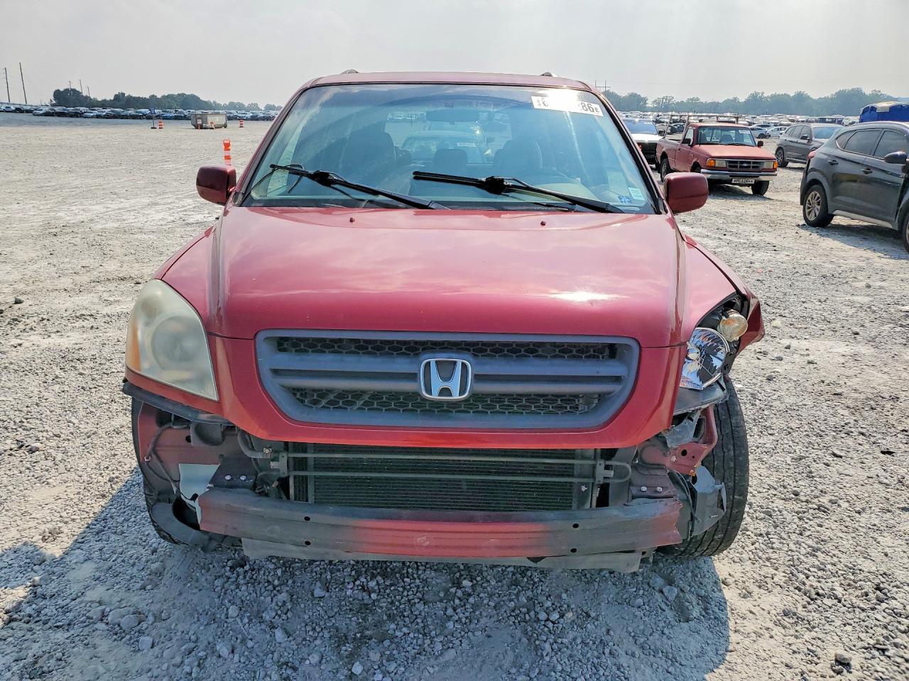 2004 Honda Pilot Exl Burgundy vin: 5FNYF18584B001265