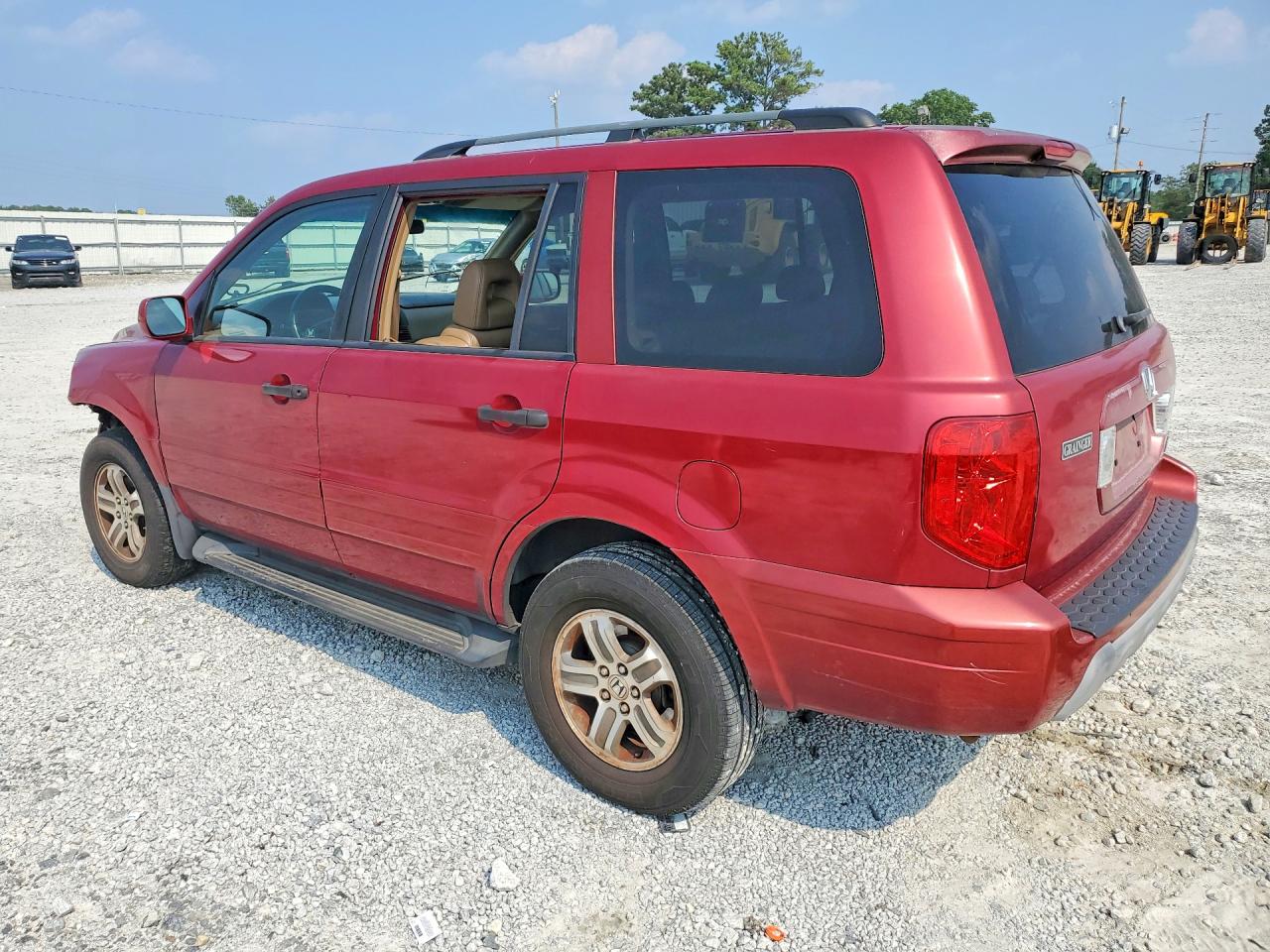 2004 Honda Pilot Exl Burgundy vin: 5FNYF18584B001265